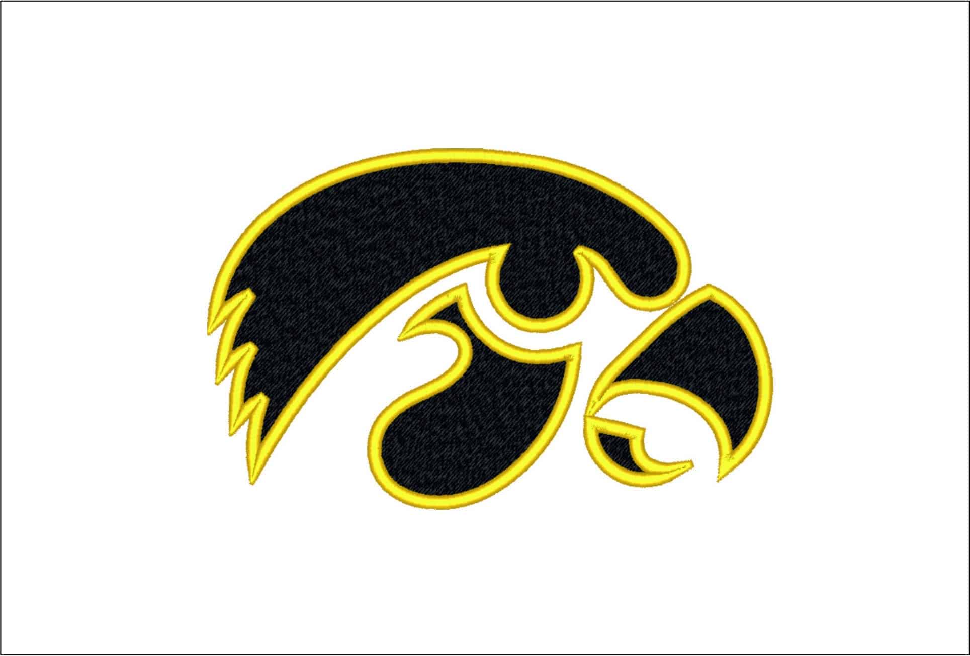 Iowa Hawkeyes - University of Hawkeyes embroidery design - Logo embroidery machine pattern embroidery file