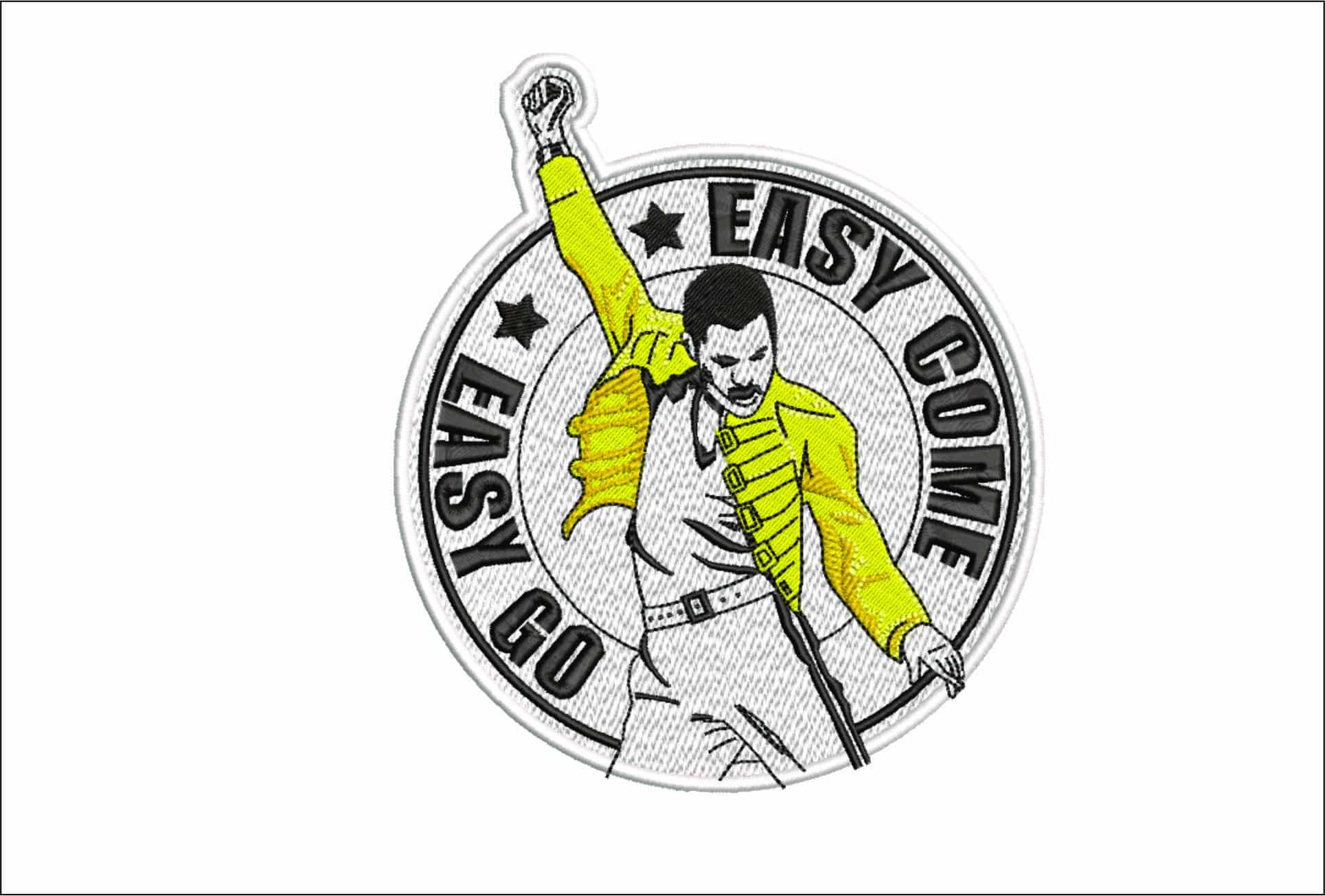 Freddie easy come easy go- Elegant embroidery design file - instant download