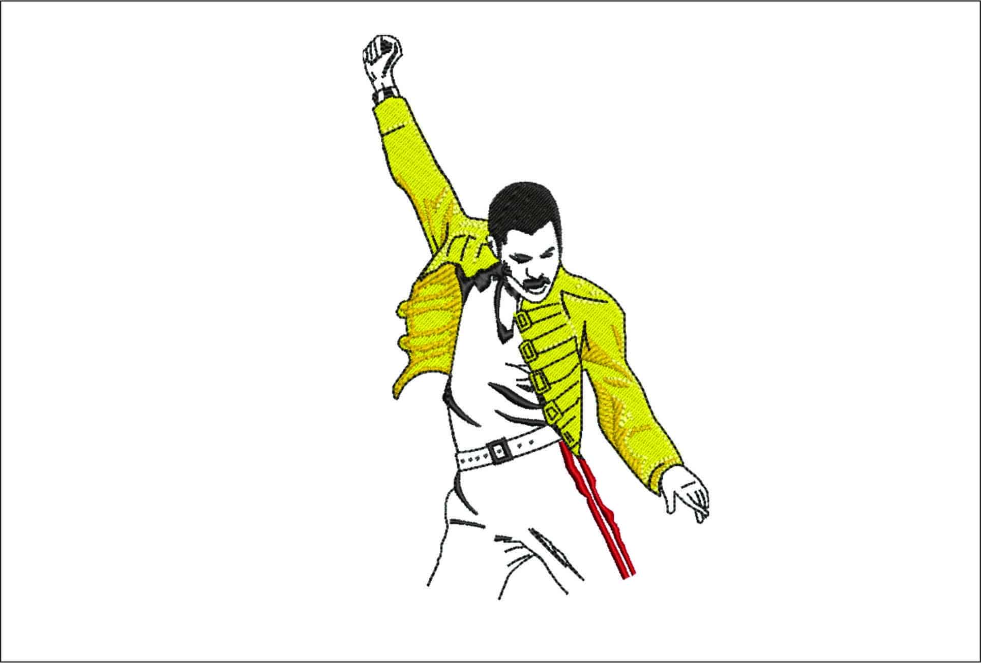 Freddie Queen- Elegant embroidery design file - instant download