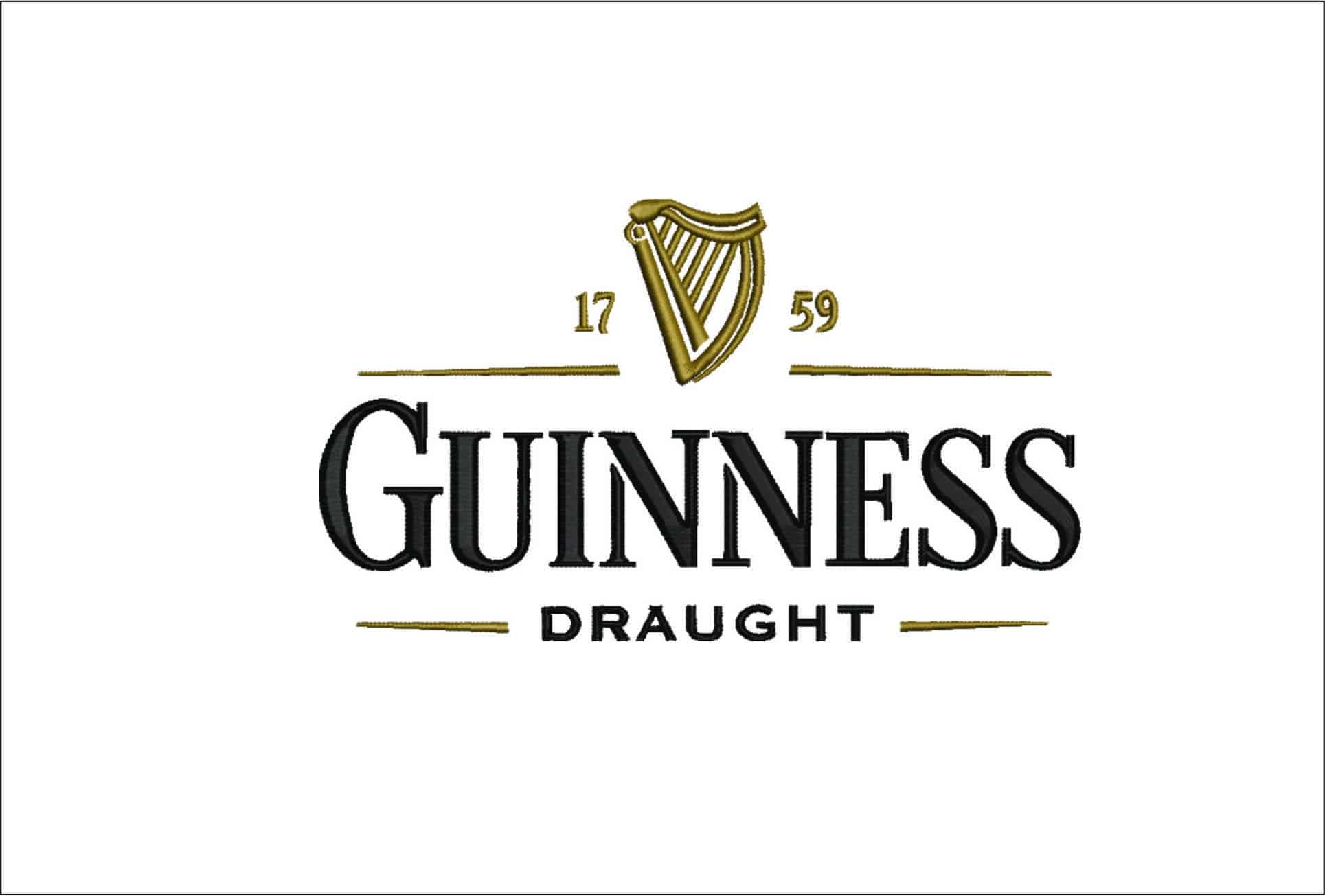 Guiness Logo- Elegant embroidery design file - instant download