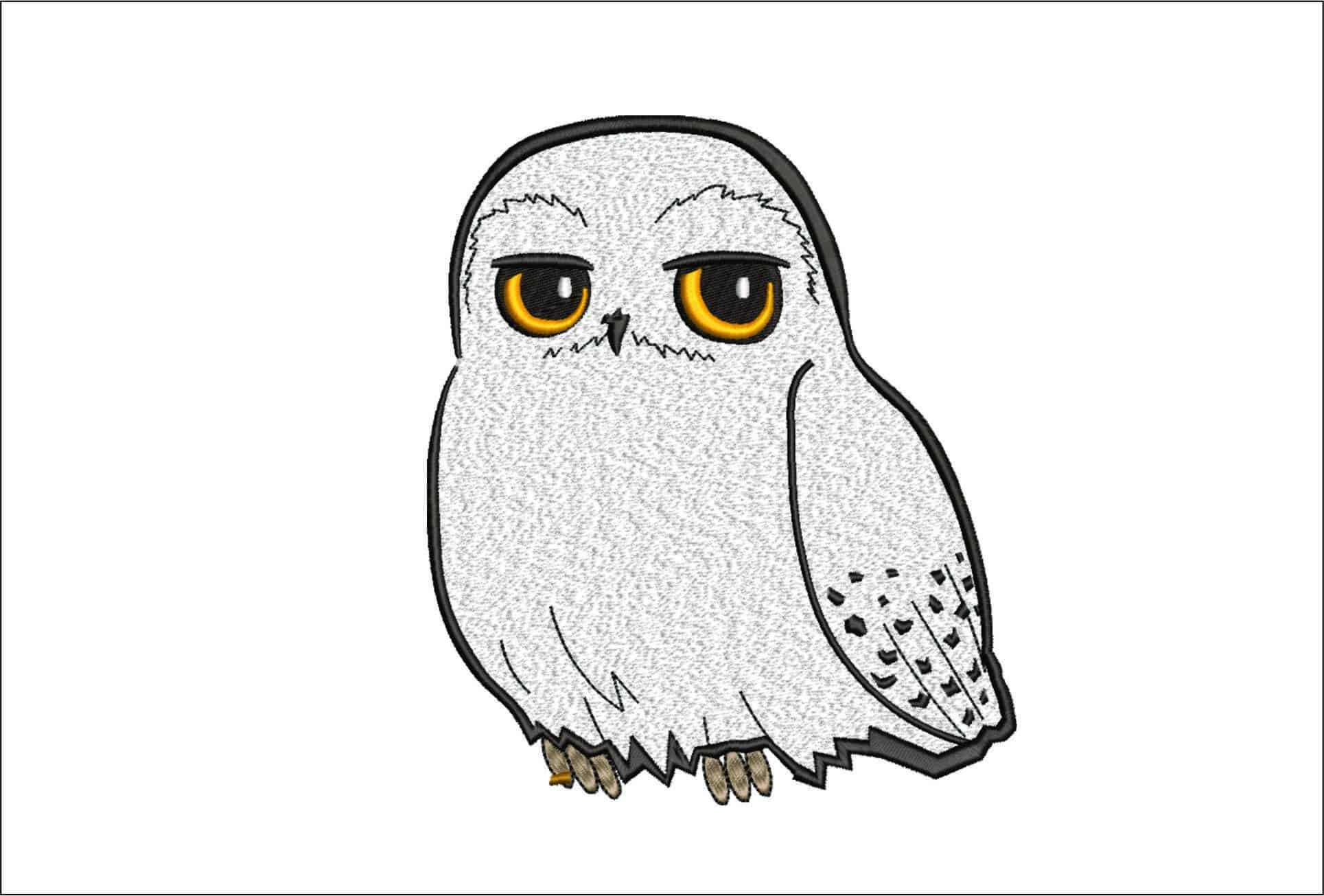 Hedwig Sit Harry Potter- Elegant embroidery design file - instant download