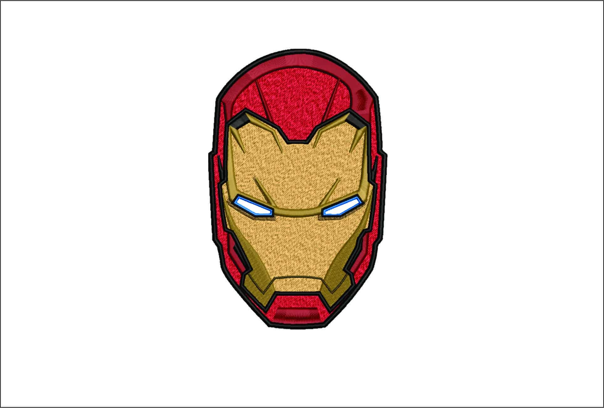 Iron Man Mask- Elegant embroidery design file - instant download