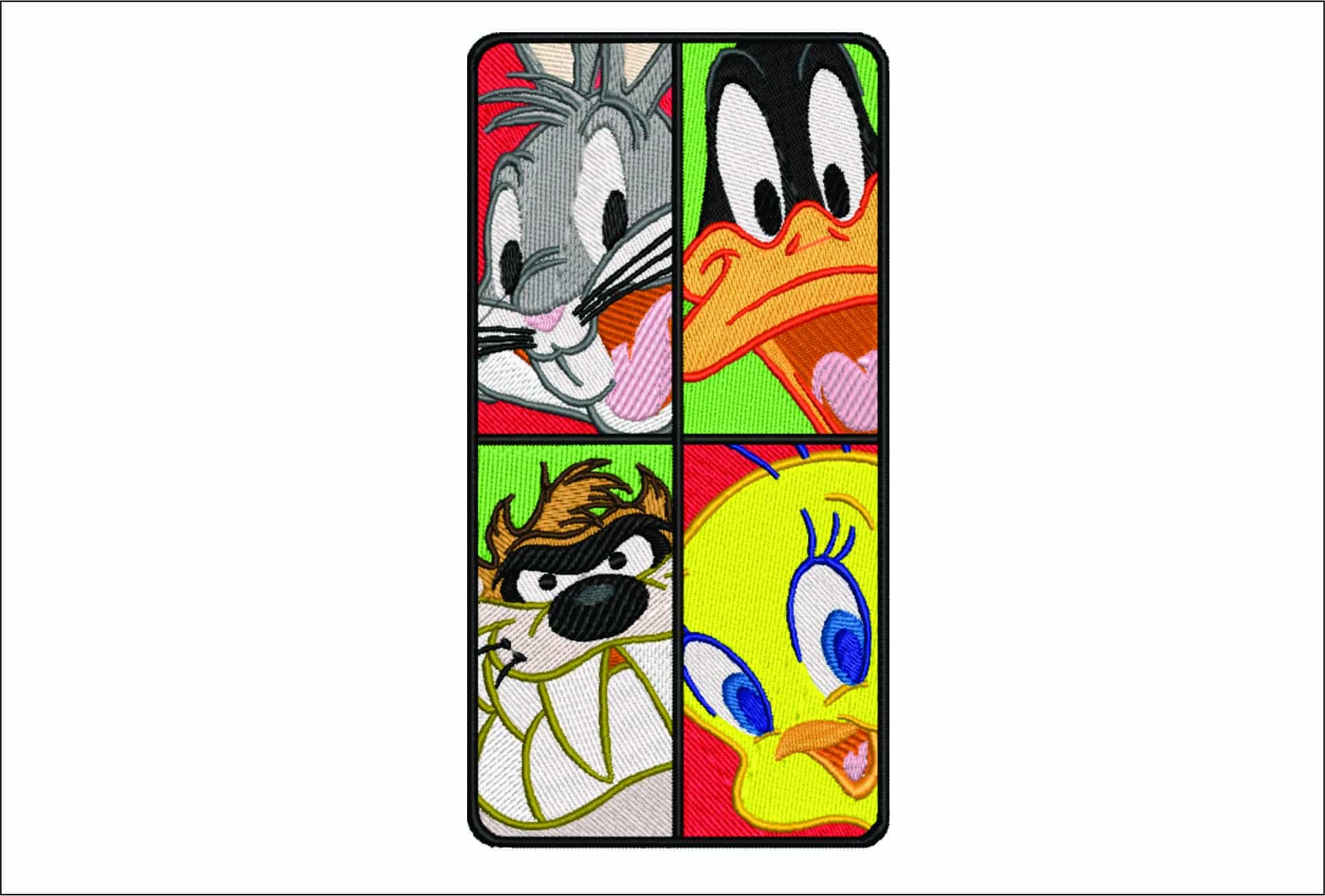 Looney toons Frame- Elegant embroidery design file - instant download