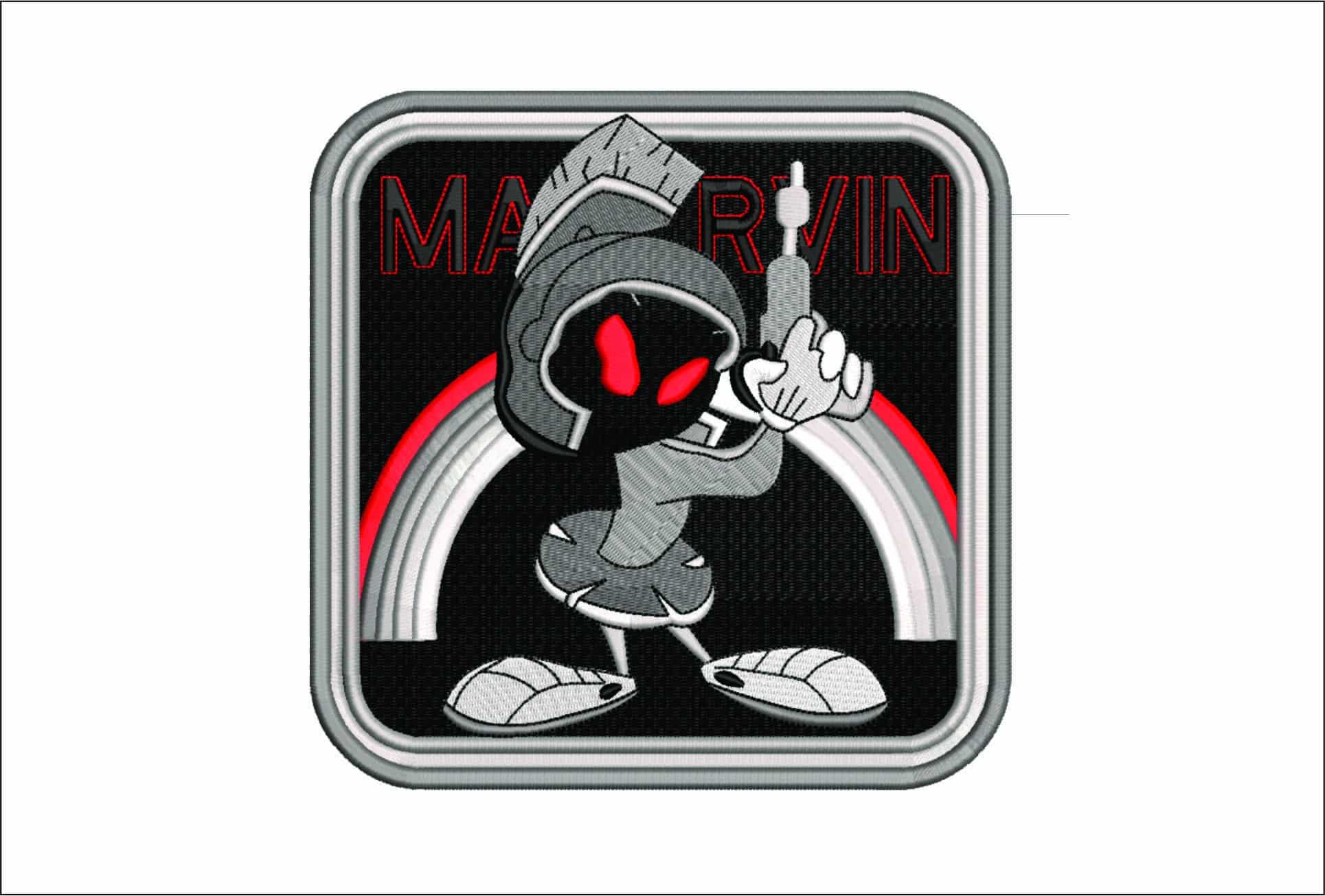 Marvin the Martian Frame- Elegant embroidery design file - instant download