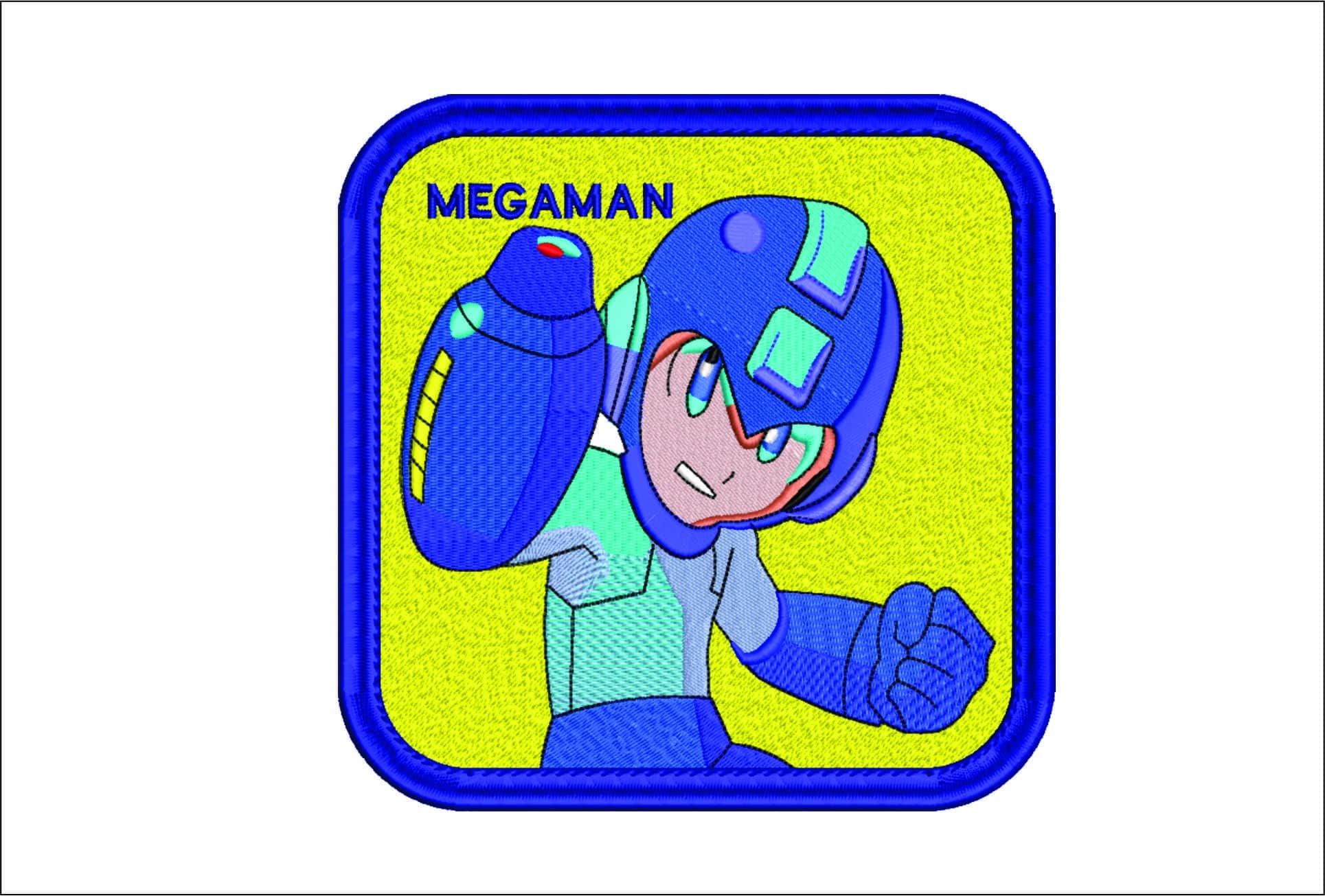 Megaman Frame- Elegant embroidery design file - instant download