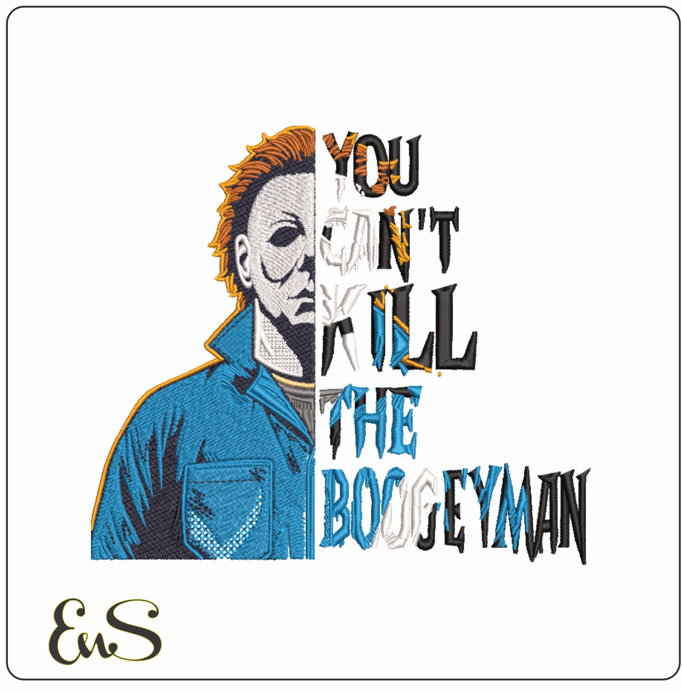 Beware of the Bogeyman- Elegant embroidery design file - instant download