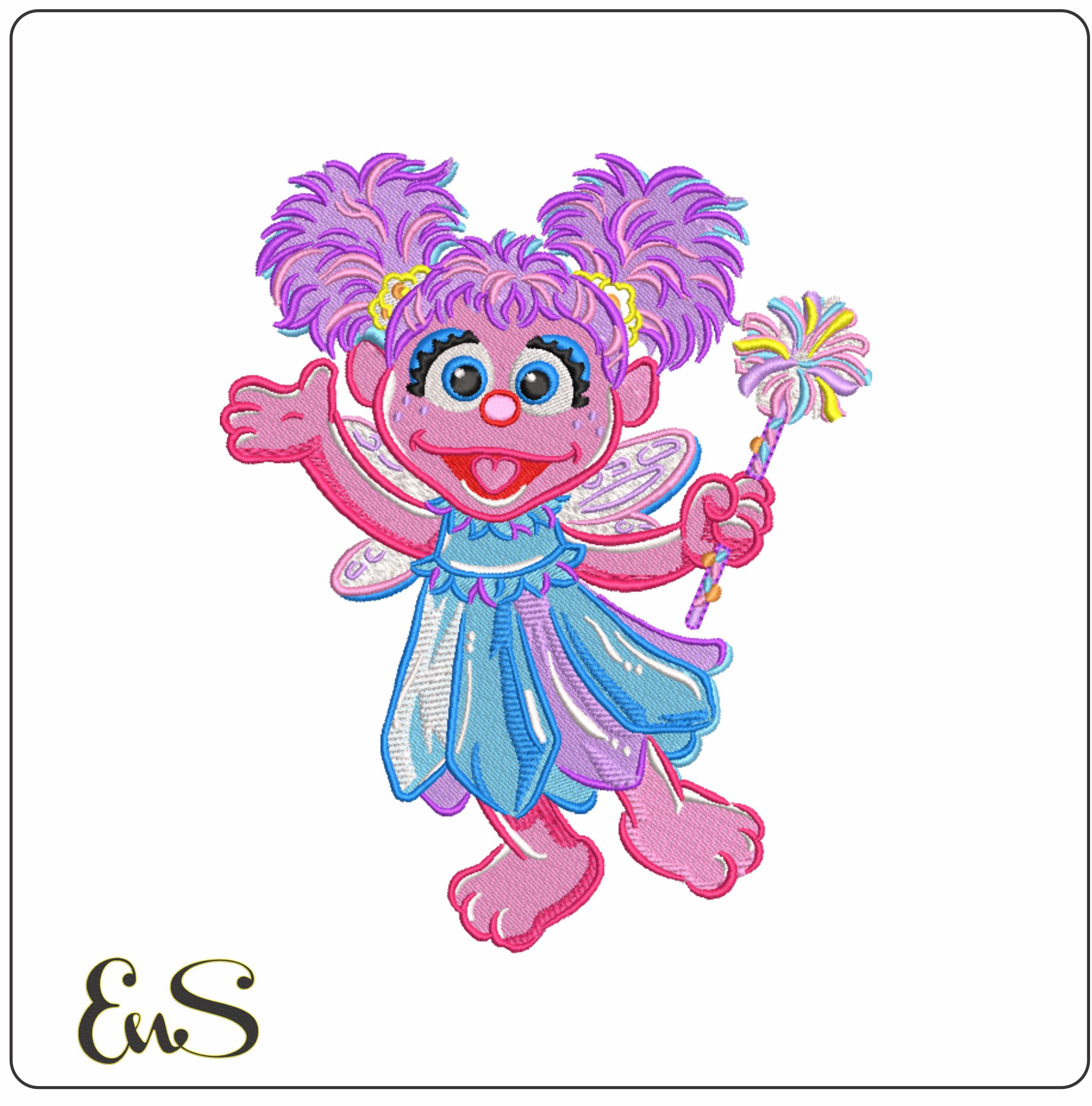 Abby Cadabby Sesame Street- Elegant embroidery design file - instant download