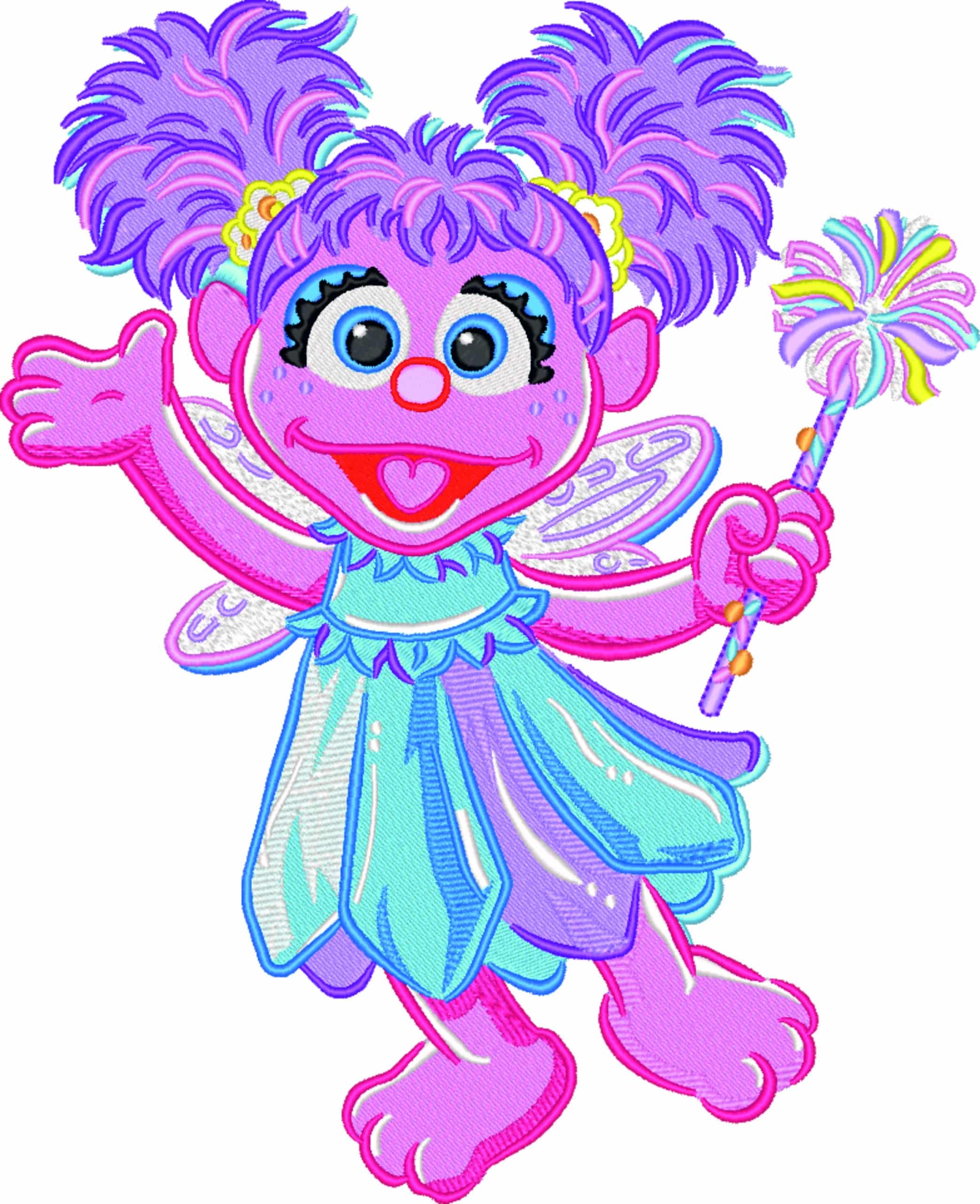 Abby Cadabby Sesame Street- Elegant embroidery design file - instant download