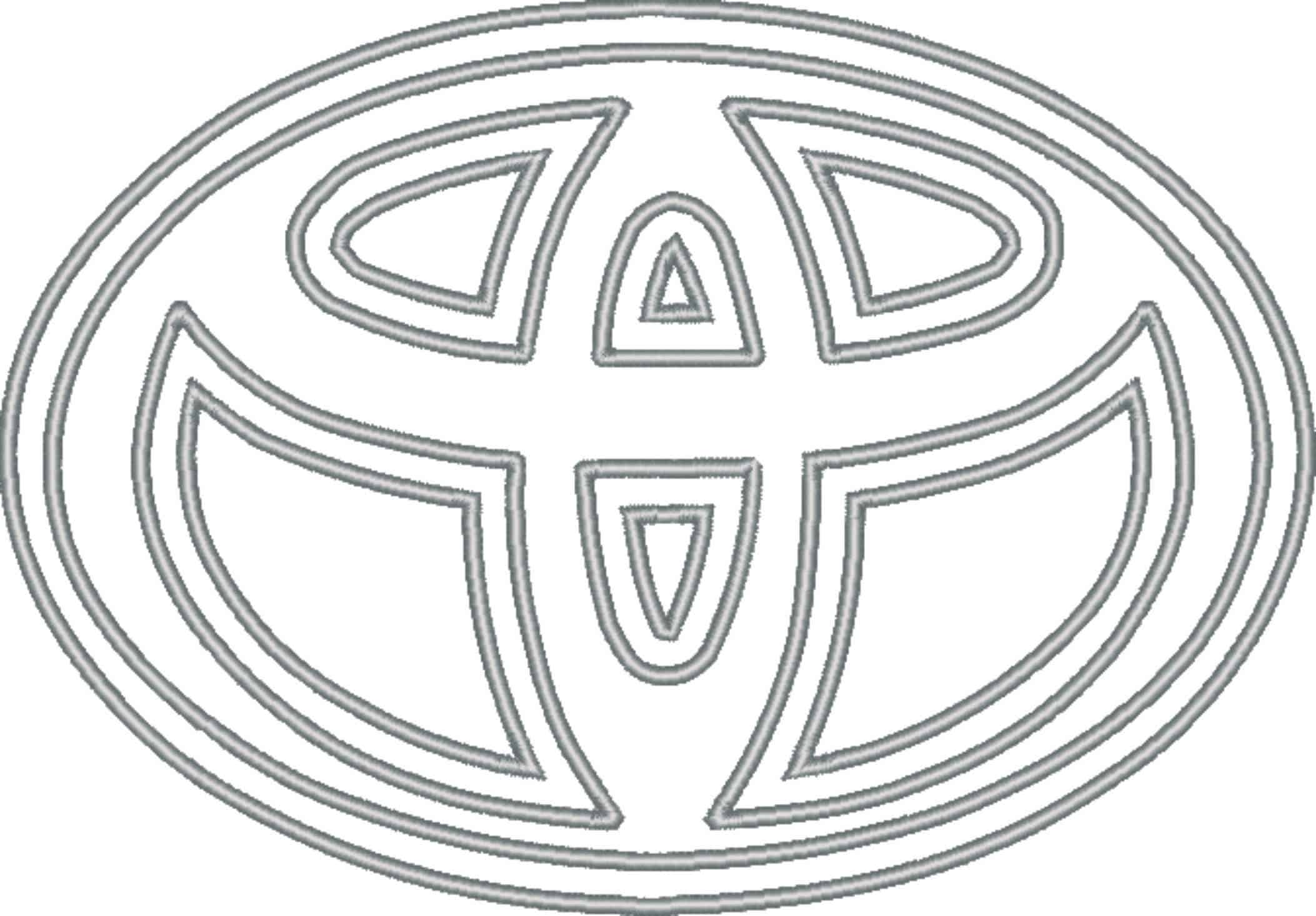 Toyota Logo- Elegant embroidery design file - instant download