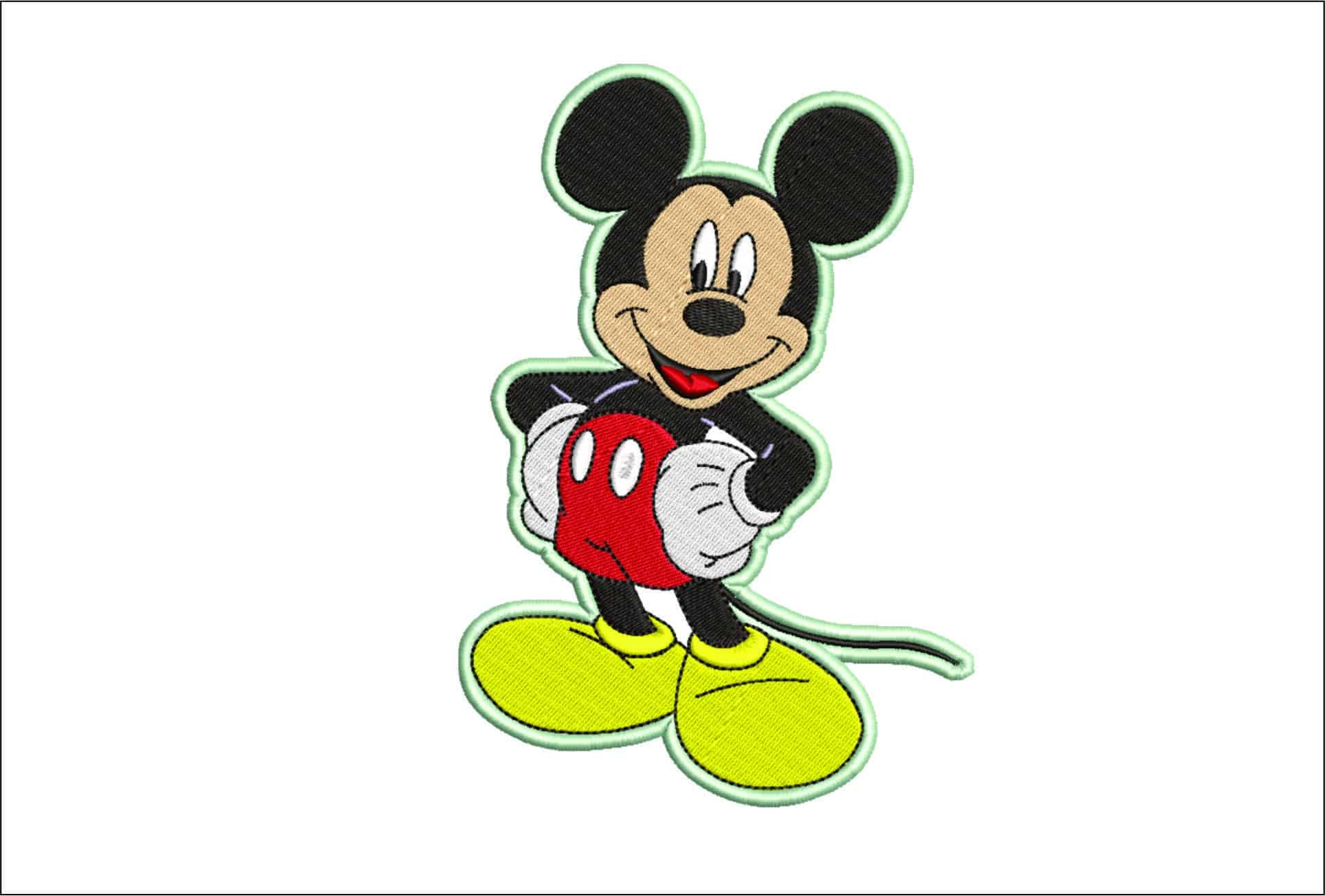 Mickey mouse hands hips- Elegant embroidery design file - instant download