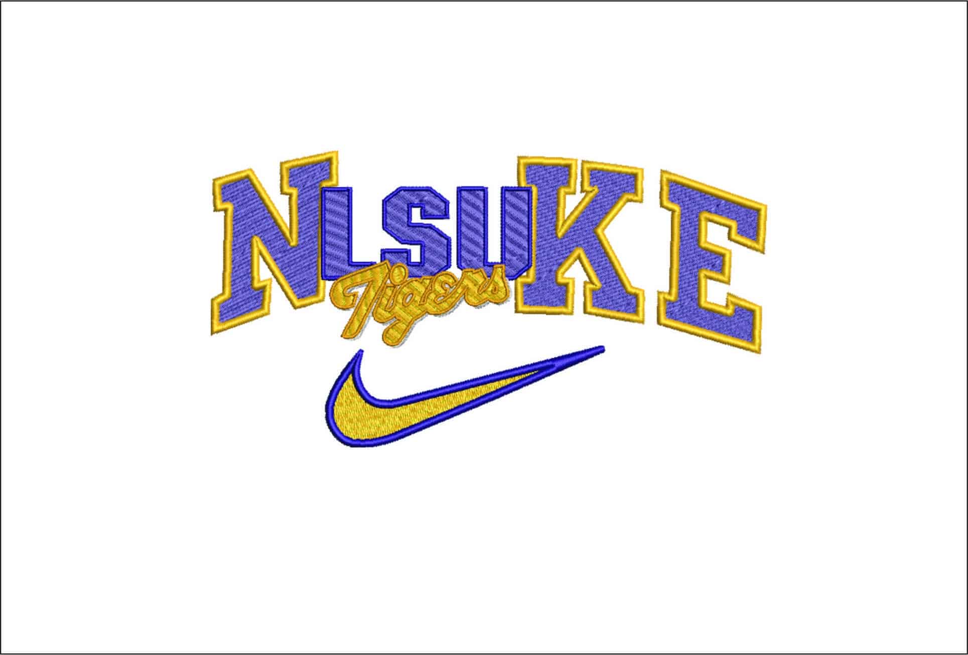 Nike LSU Tigers 1988 2002-Elegant embroidery design file - instant download