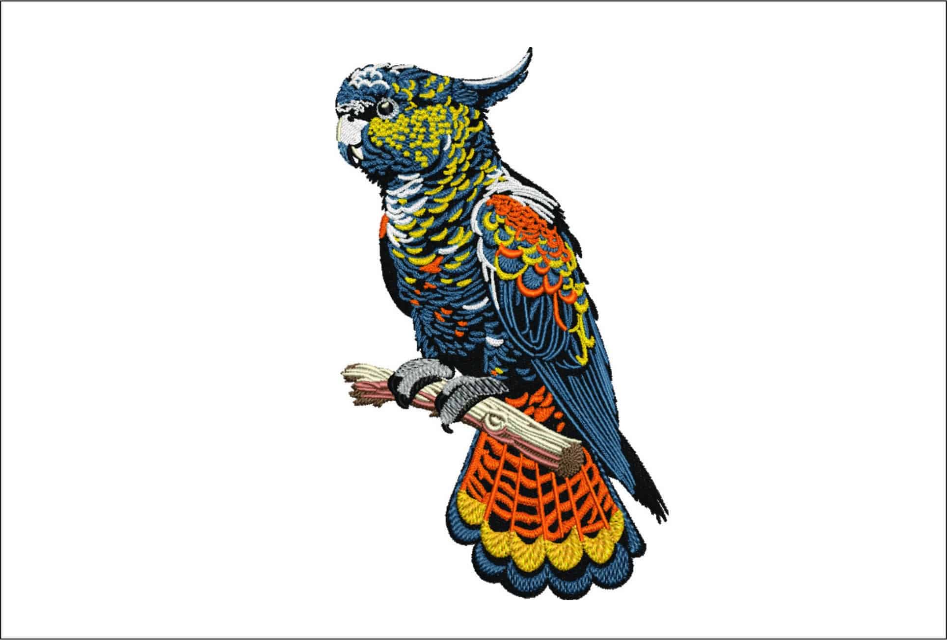 Parrot -Elegant embroidery design file - instant download