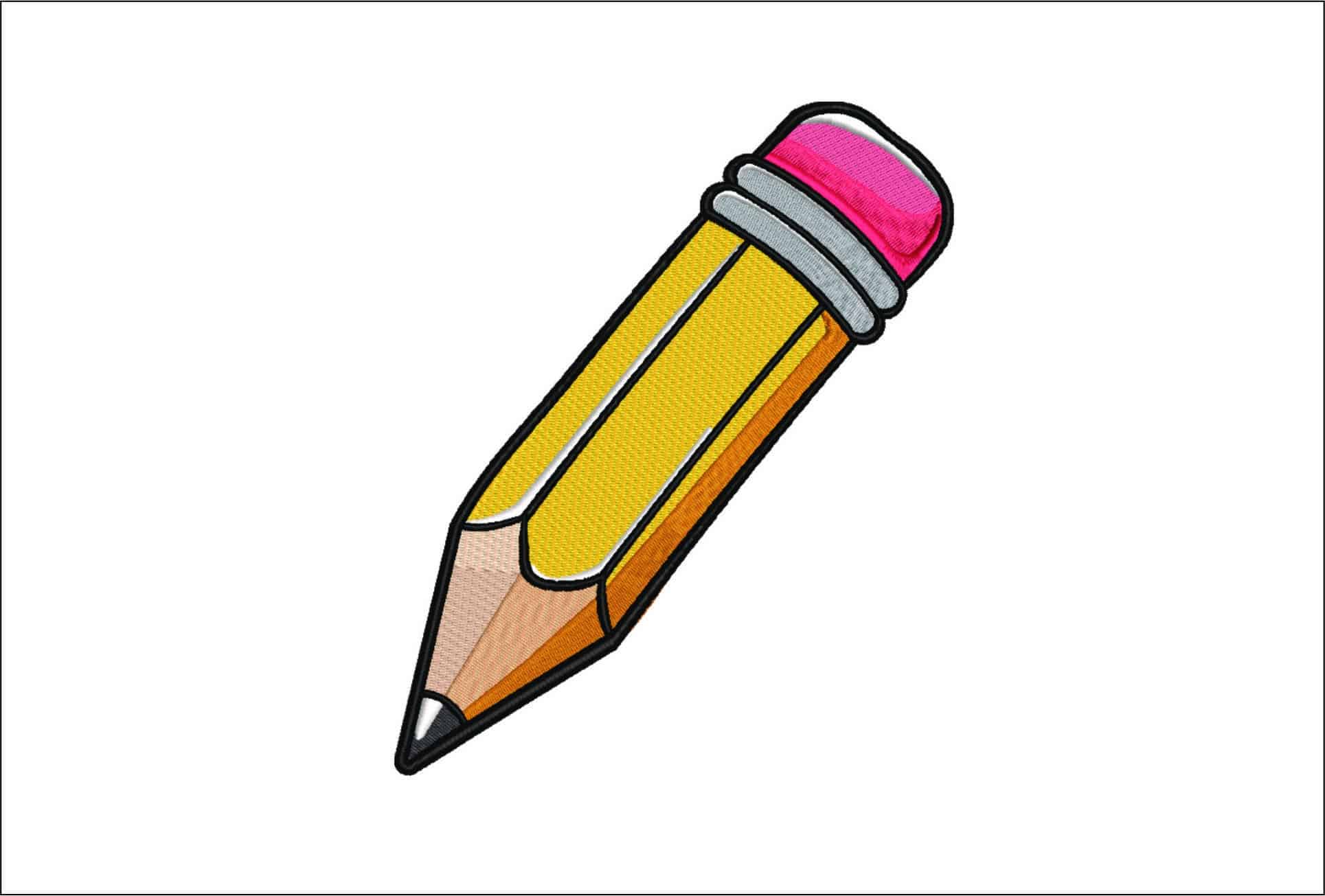 Pencil-Elegant embroidery design file - instant download