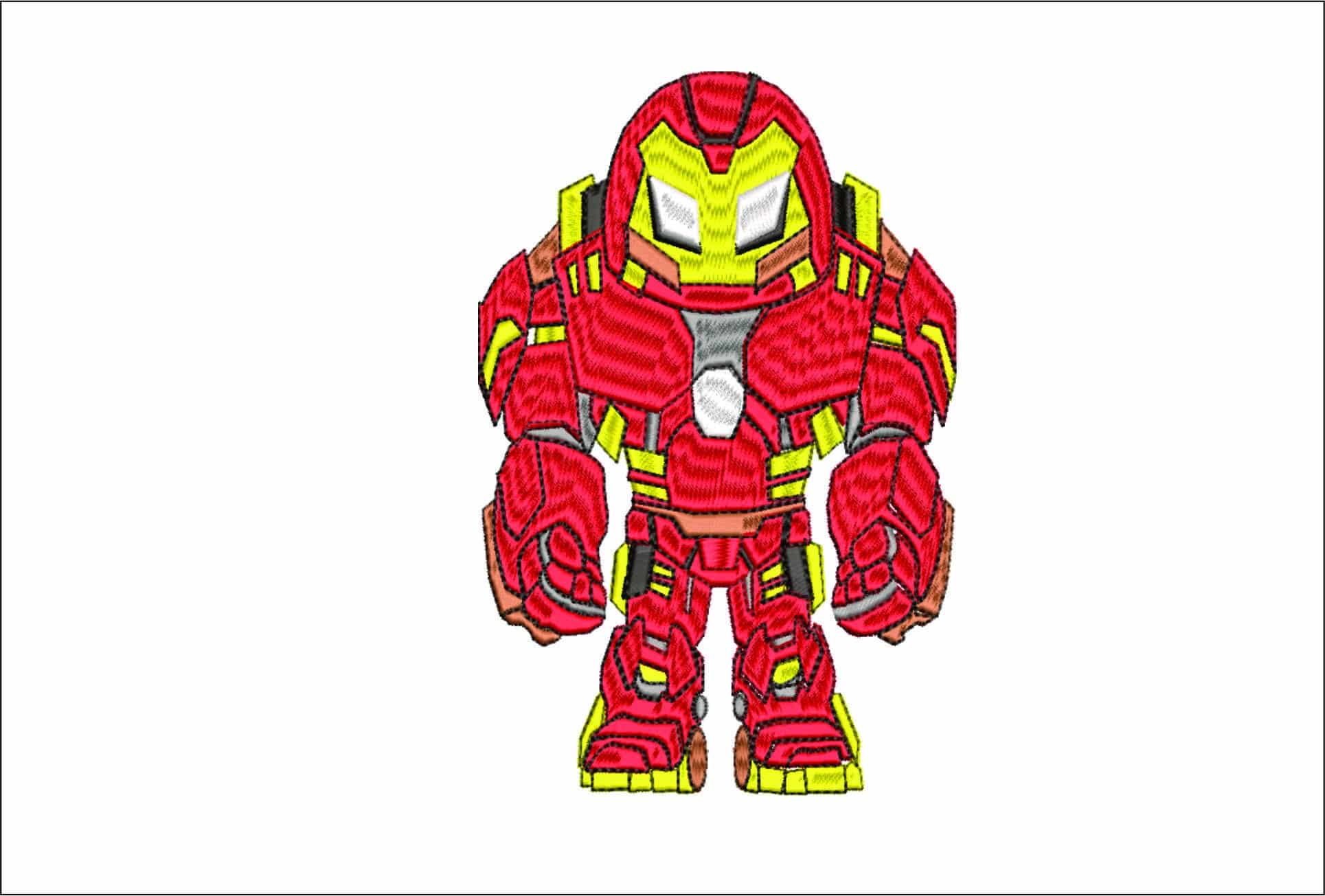 Robot Ironman-Elegant embroidery design file - instant download