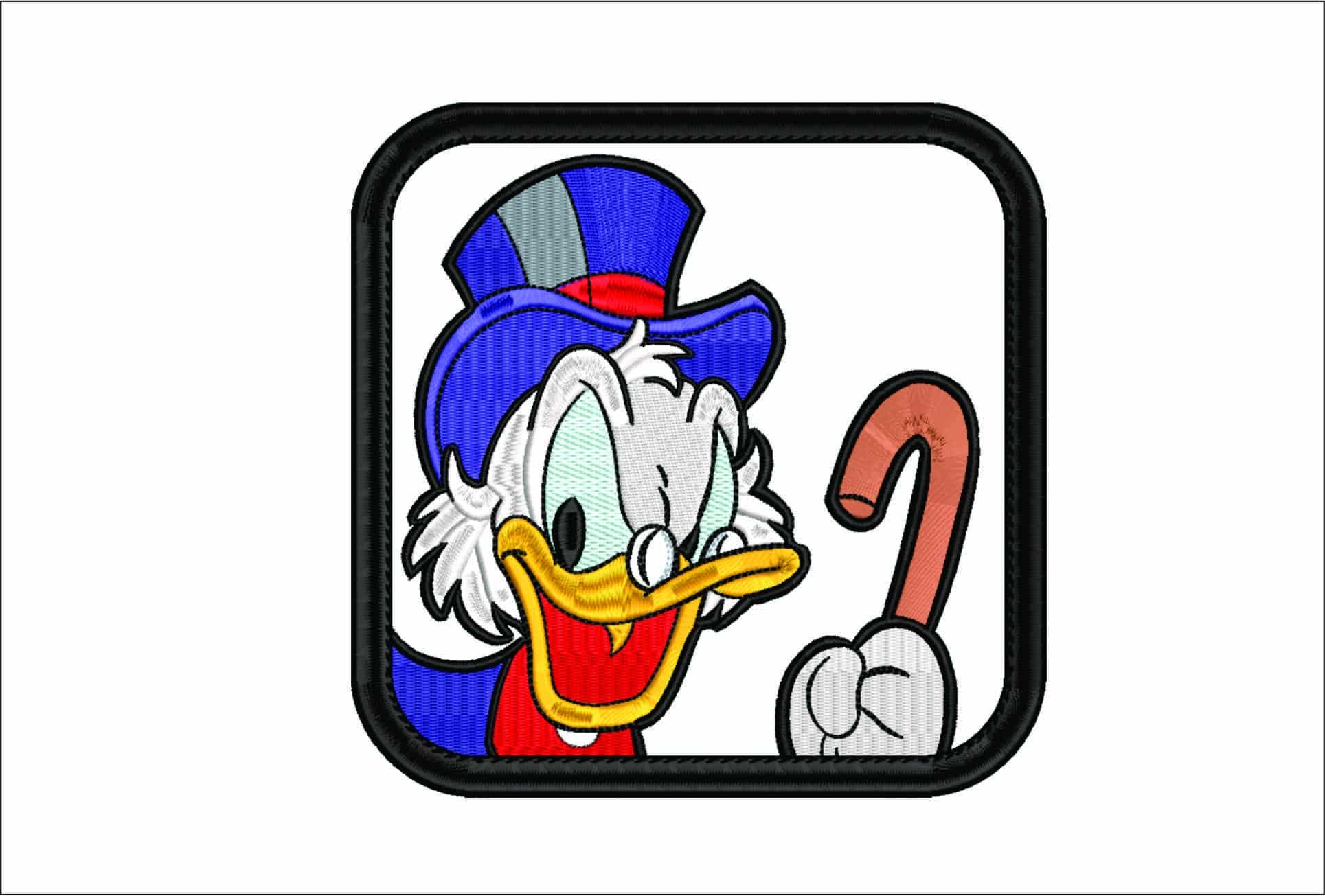 Scooge Duck Frame-Elegant embroidery design file - instant download