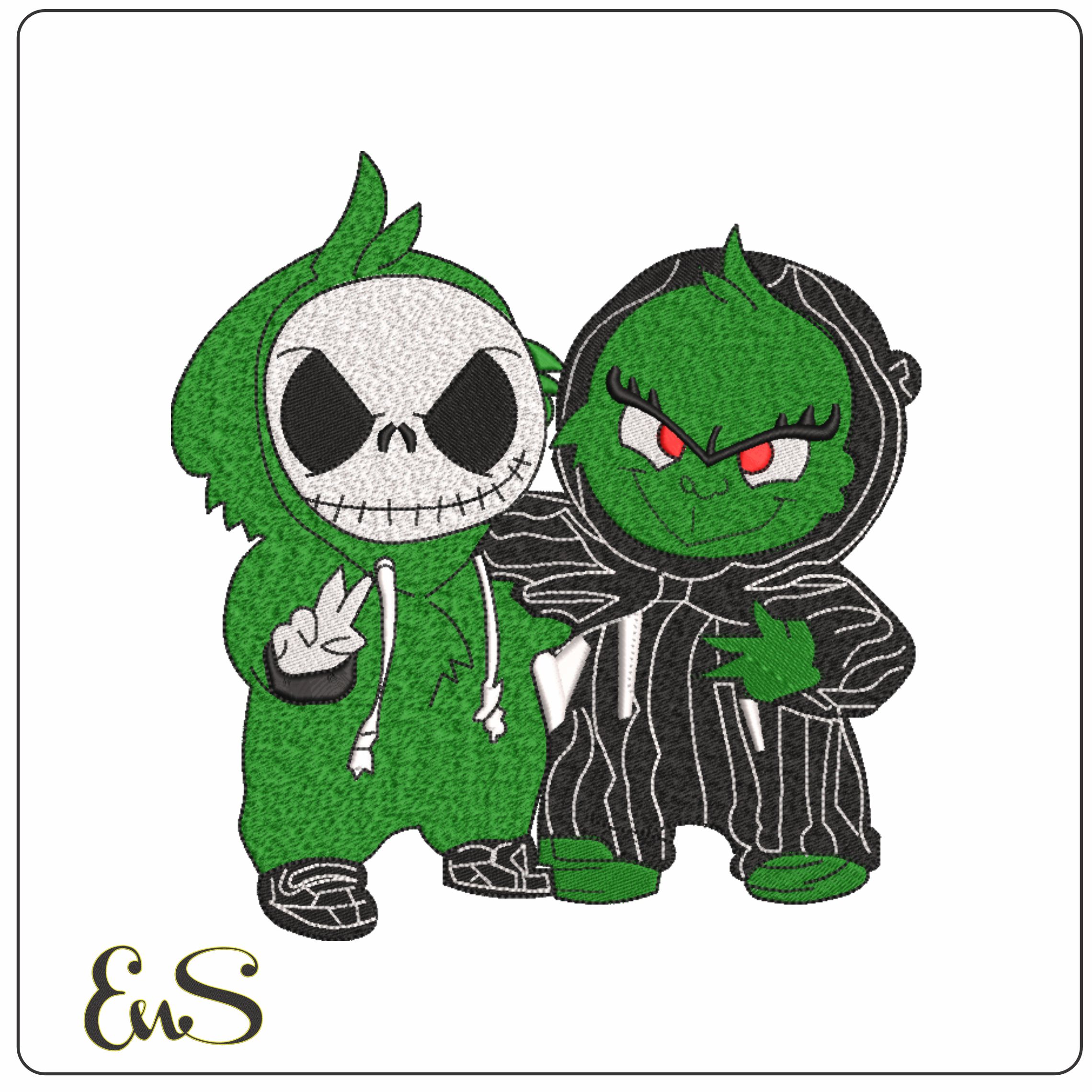 Seaseme Halloween-Elegant embroidery design file - instant download
