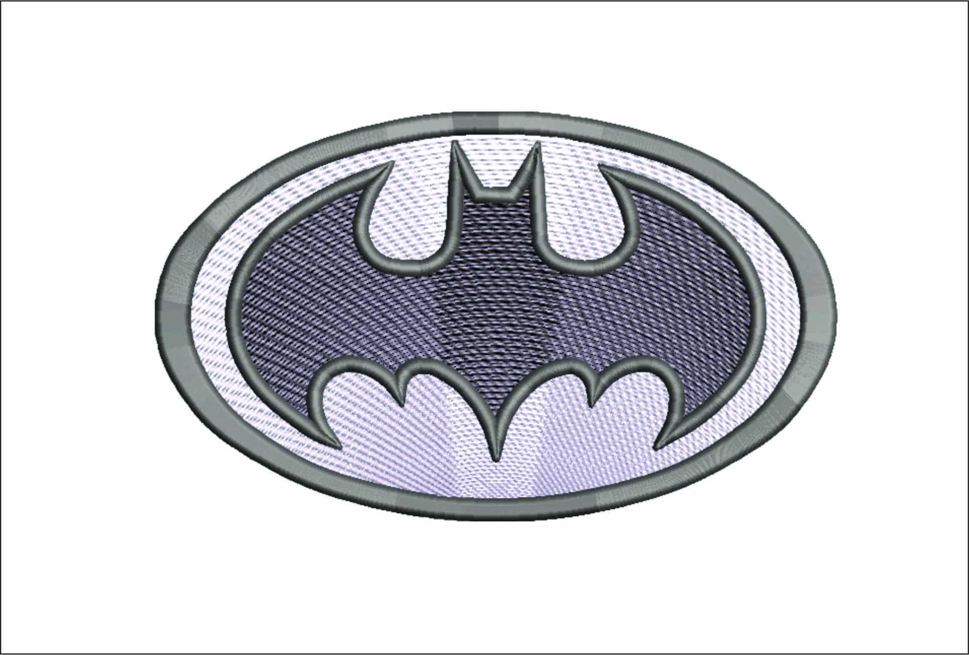 Shaded Batman logo-Elegant embroidery design file - instant download
