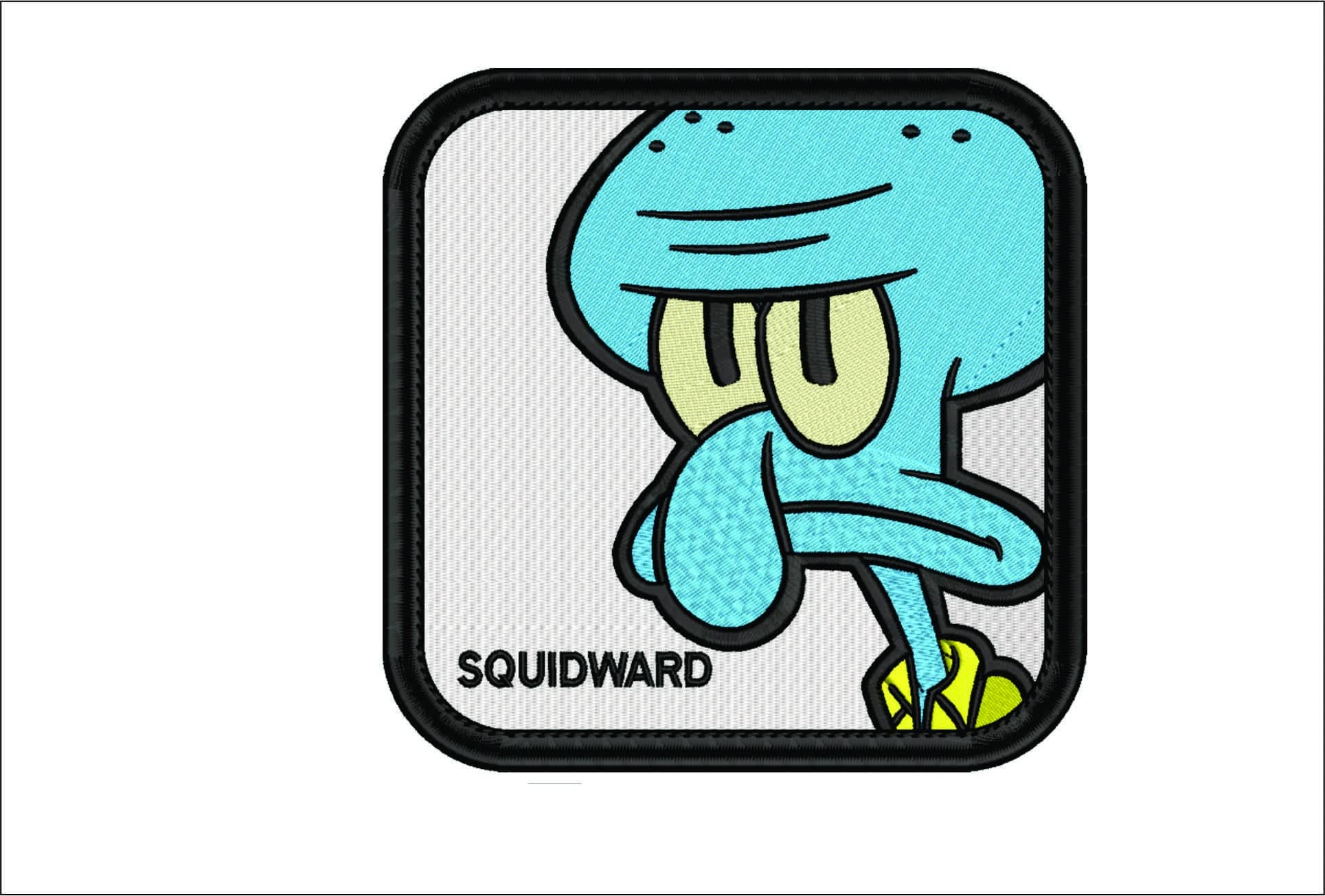 Squidward Frame-Elegant embroidery design file - instant download