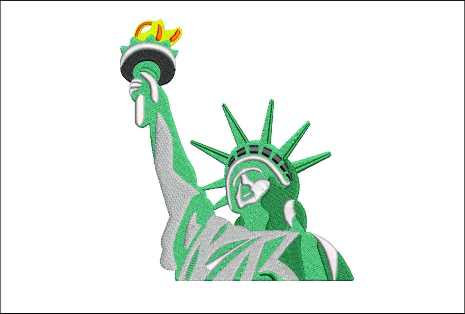Statue of Liberty-Elegant embroidery design file - instant download