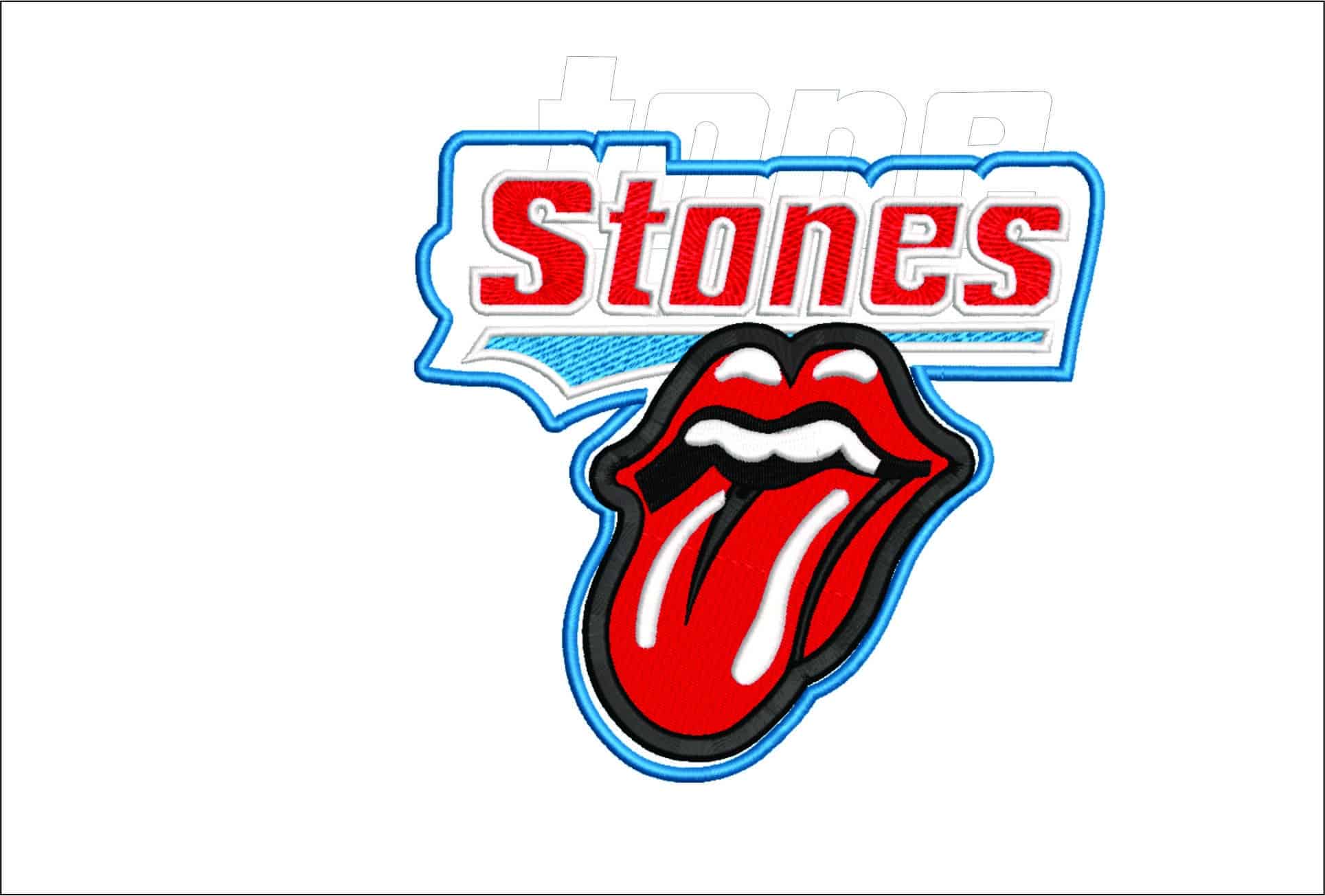 Stones Hotlips-Elegant embroidery design file - instant download