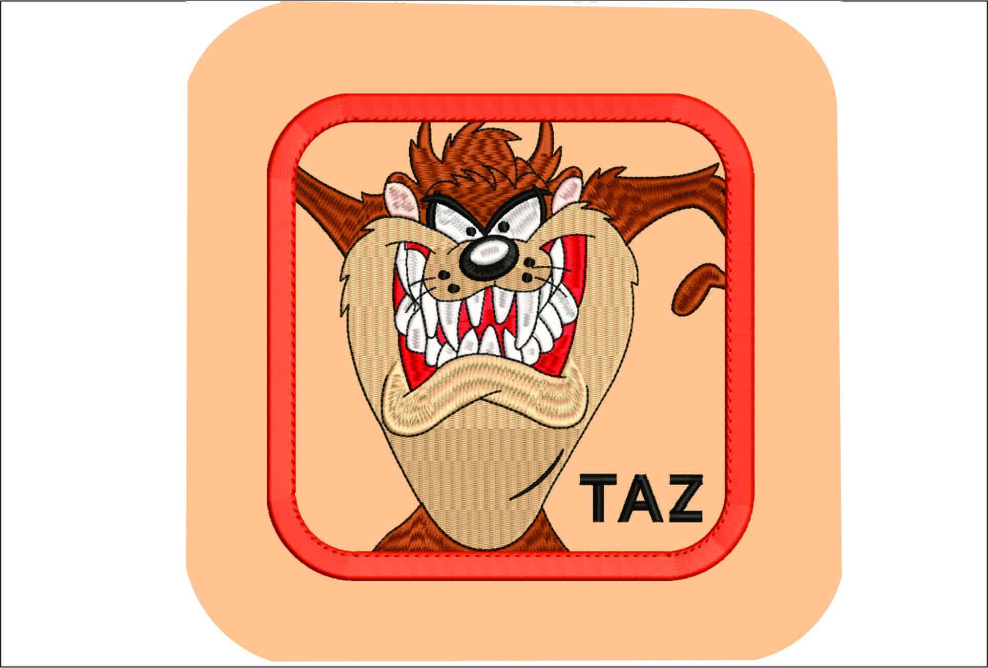 Taz Frame-Elegant embroidery design file - instant download