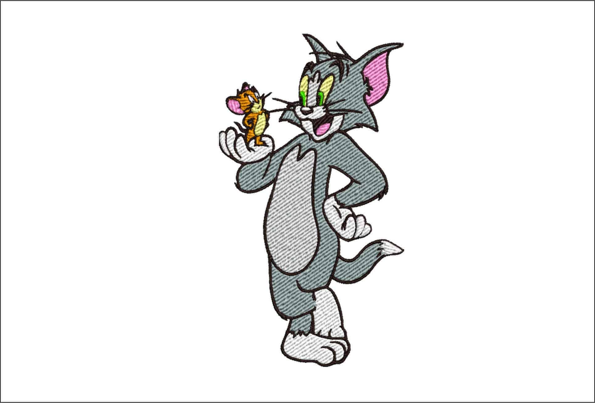 Tom and Jerry-Elegant embroidery design file - instant download