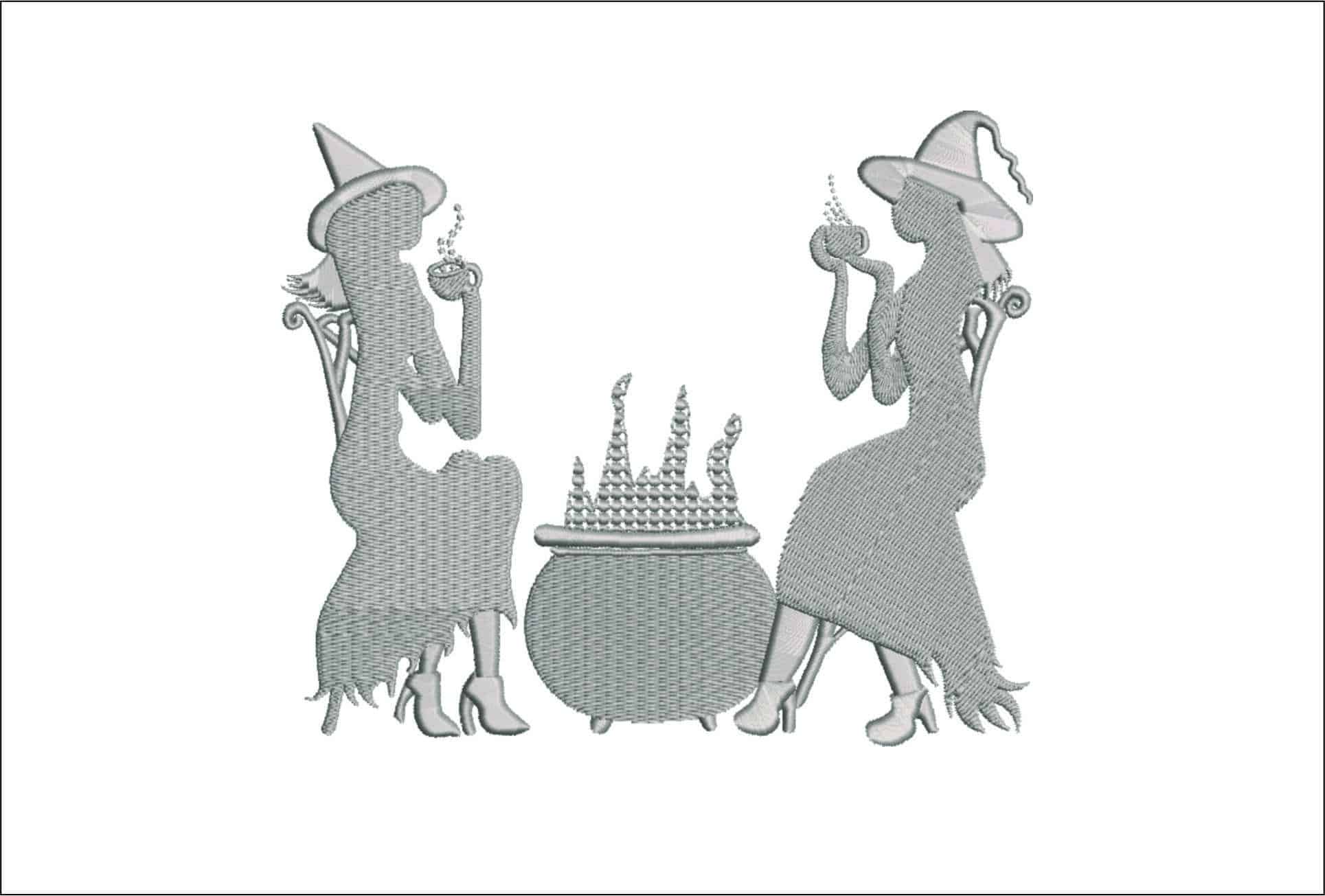 Witches Brew-Elegant embroidery design file - instant download