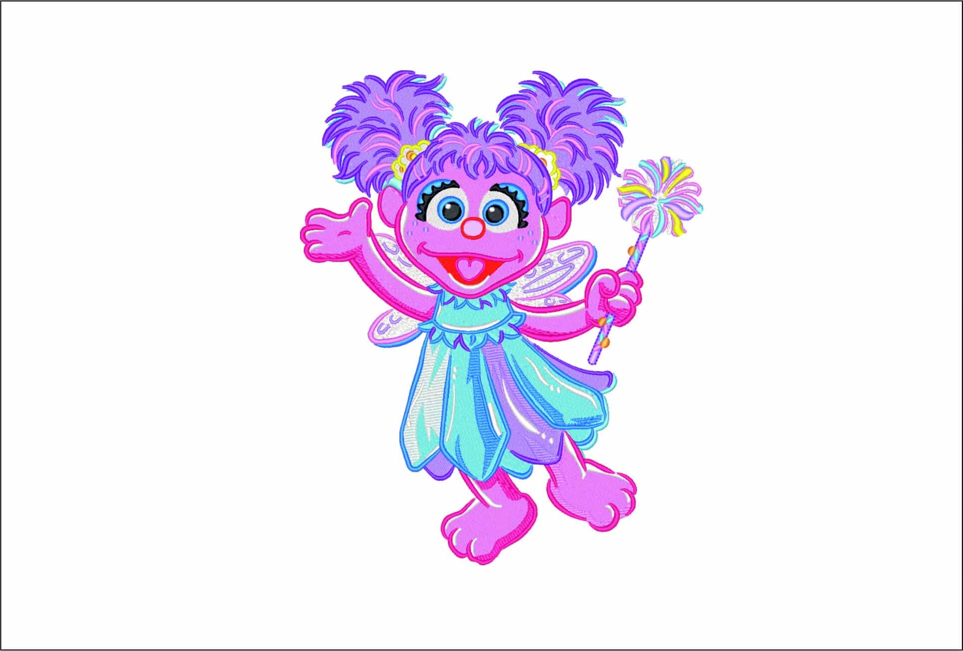 Abby Cadabby Sesame Street-Elegant embroidery design file - instant download