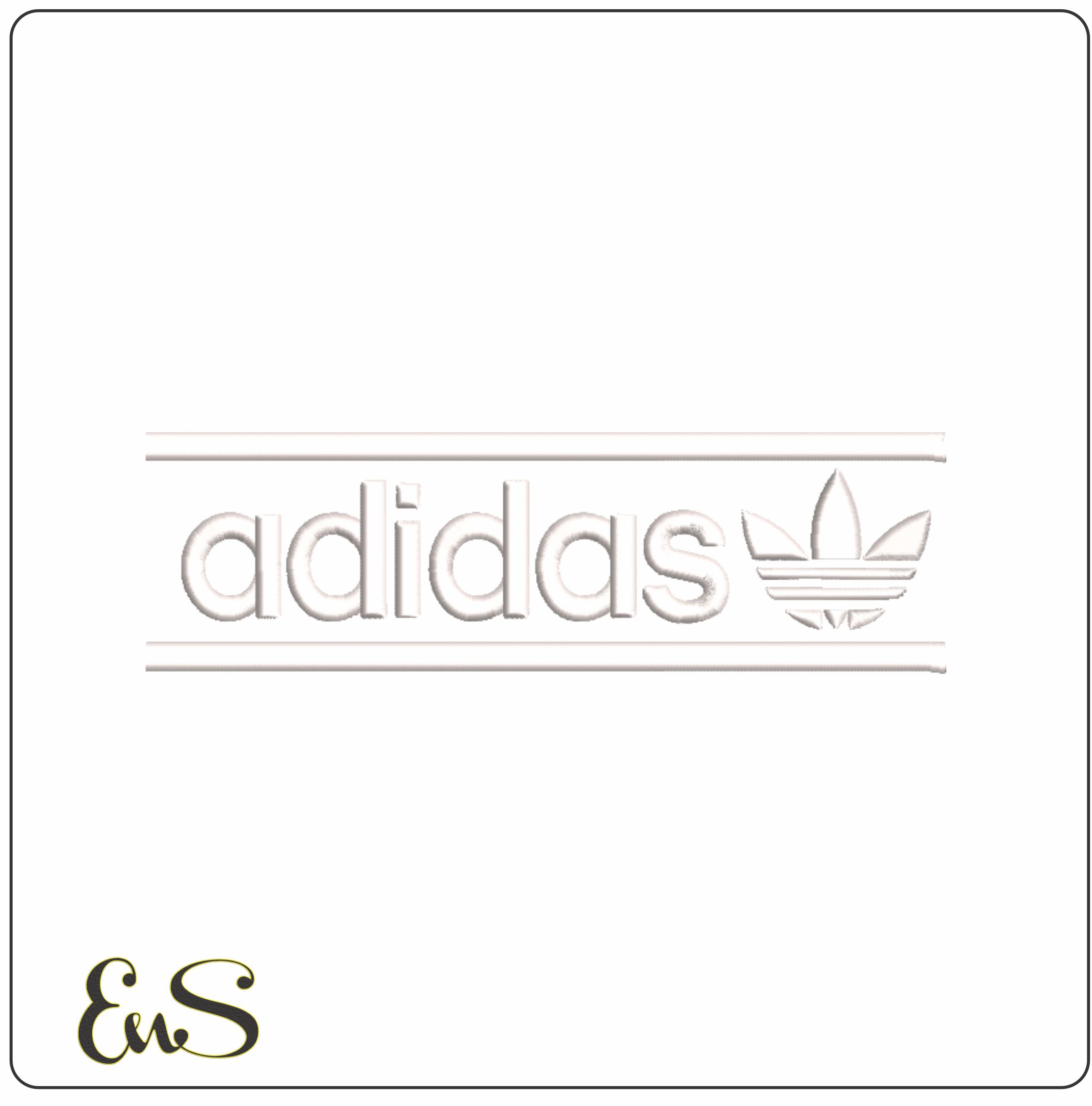 Adidas and Logo-Elegant embroidery design file - instant download
