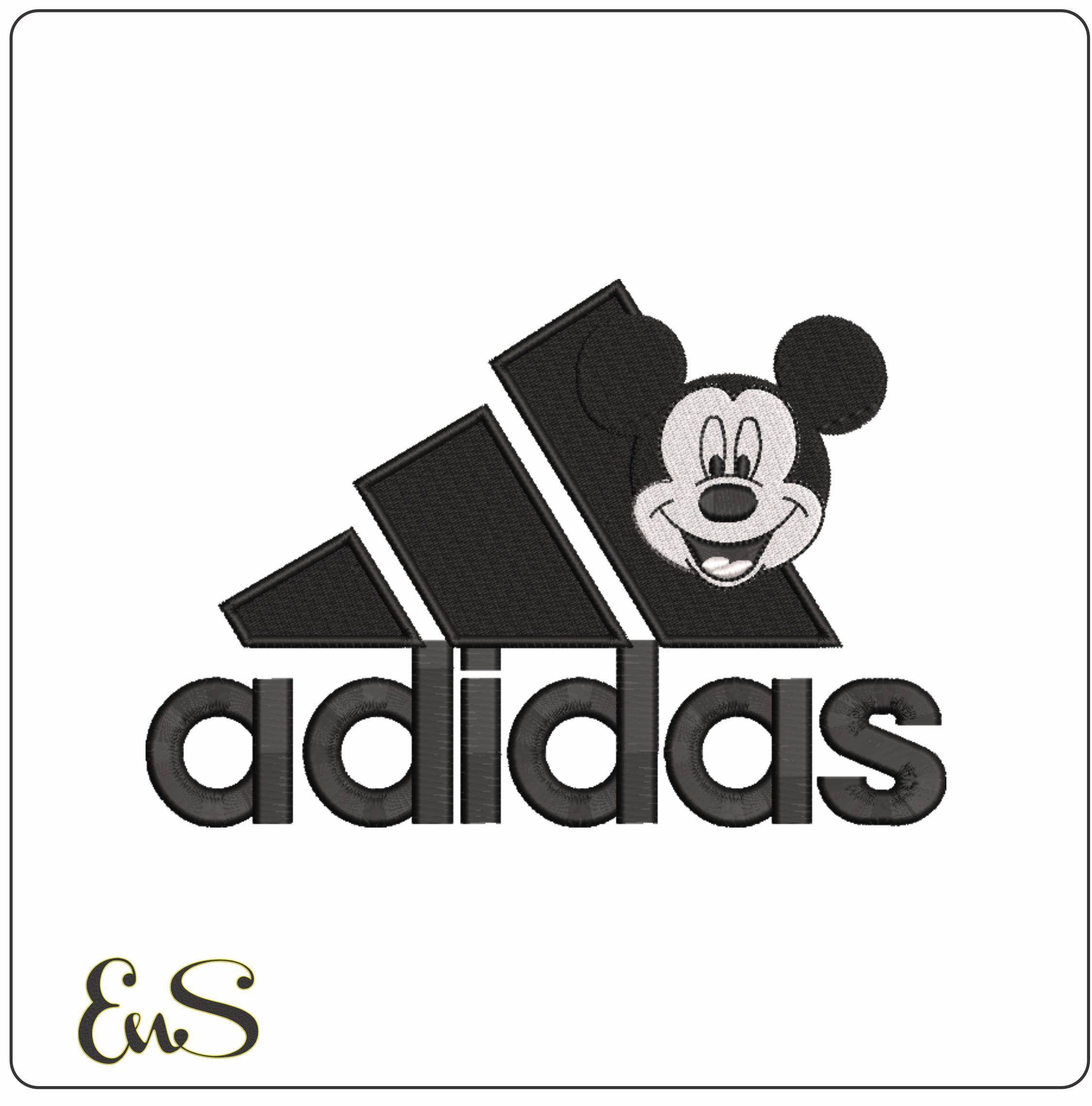 adidas 2-Elegant embroidery design file - instant download