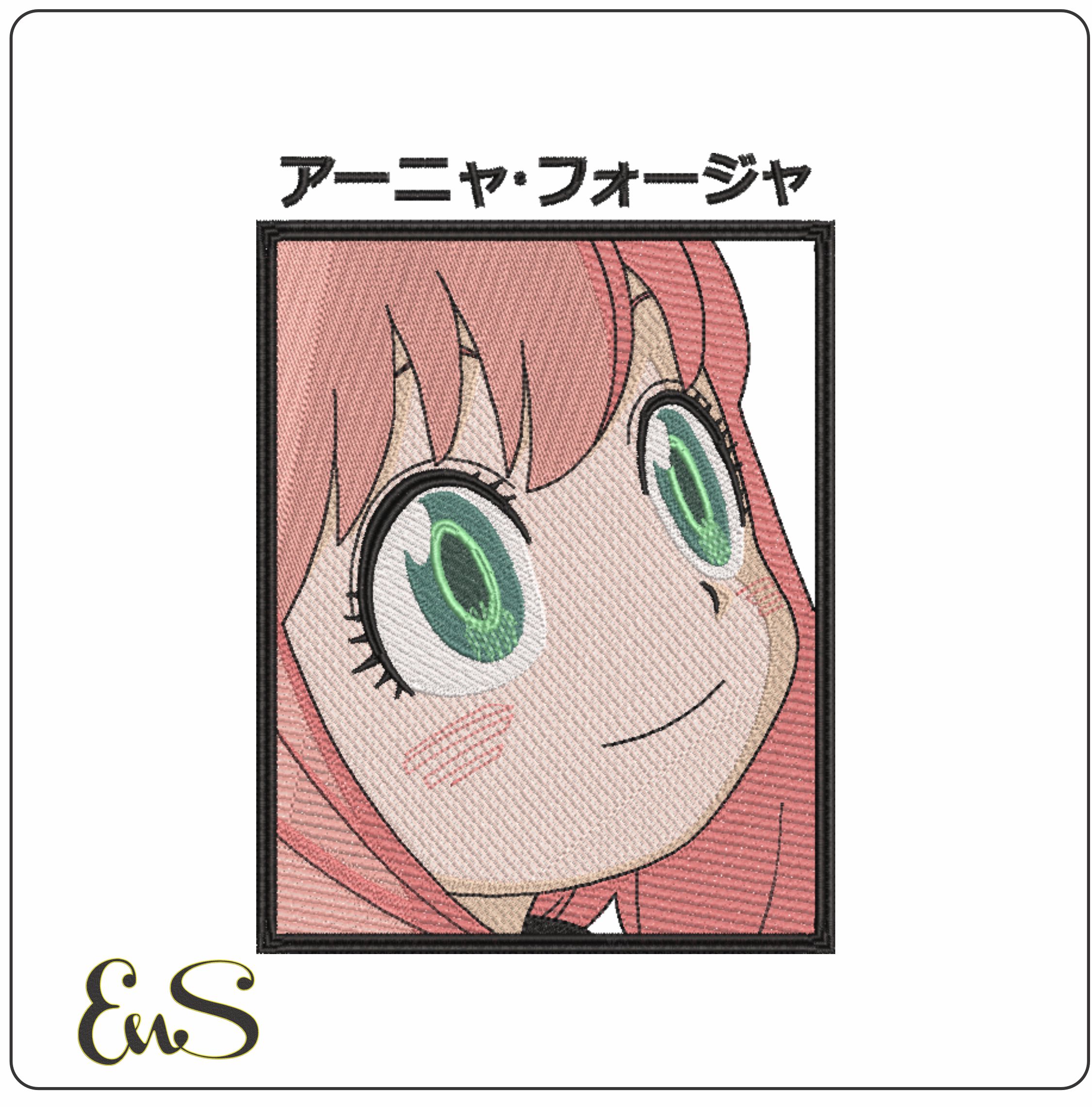 Anya Froger Spy X- Anime-Elegant embroidery design file - instant download