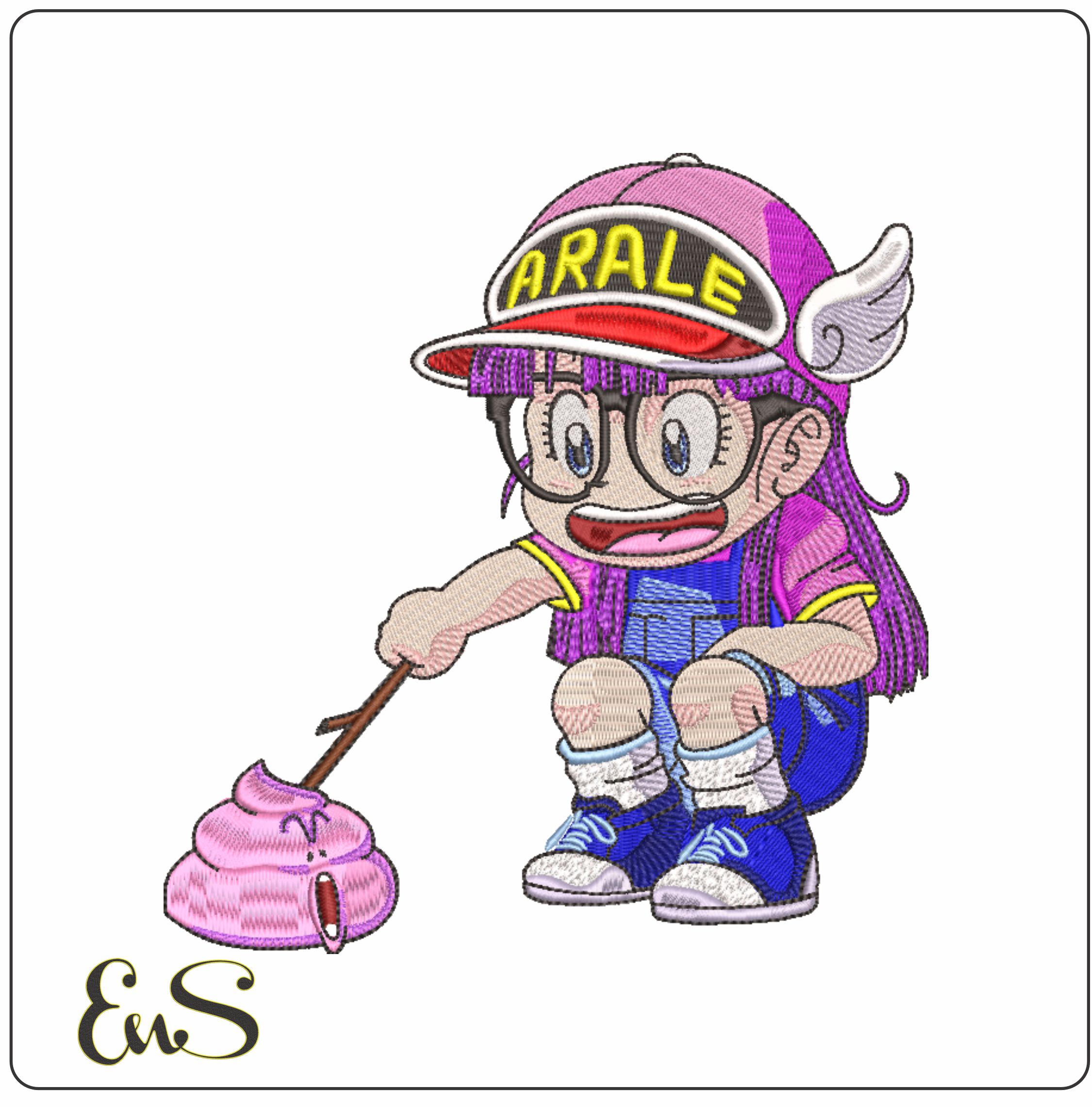 Arale Norimaki - Dr Slump - Anime-Elegant embroidery design file - instant download
