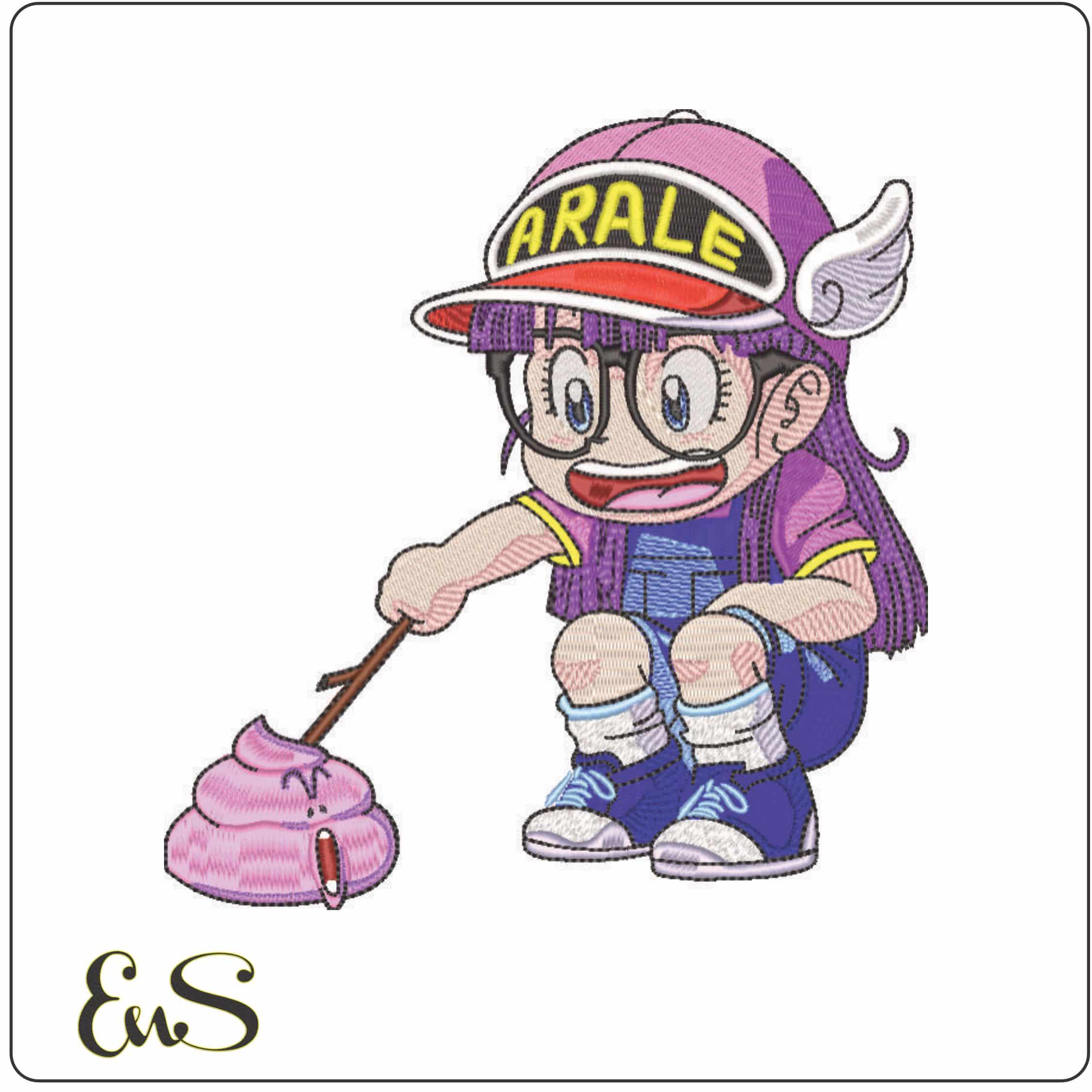 Arale Norimaki - Dr Slump - Anime-Elegant embroidery design file - instant download