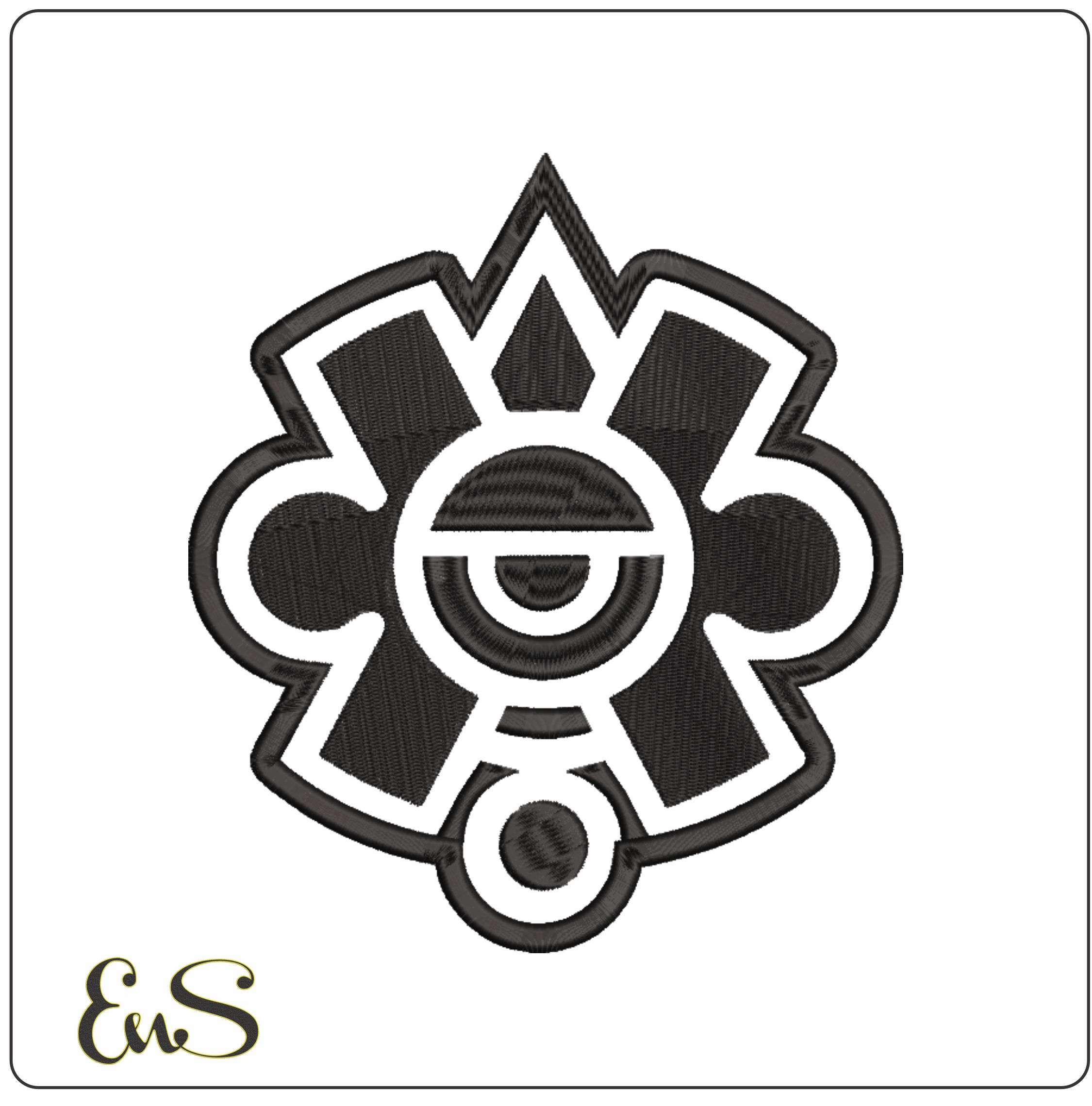 Astek Mayan Eye-Elegant embroidery design file - instant download