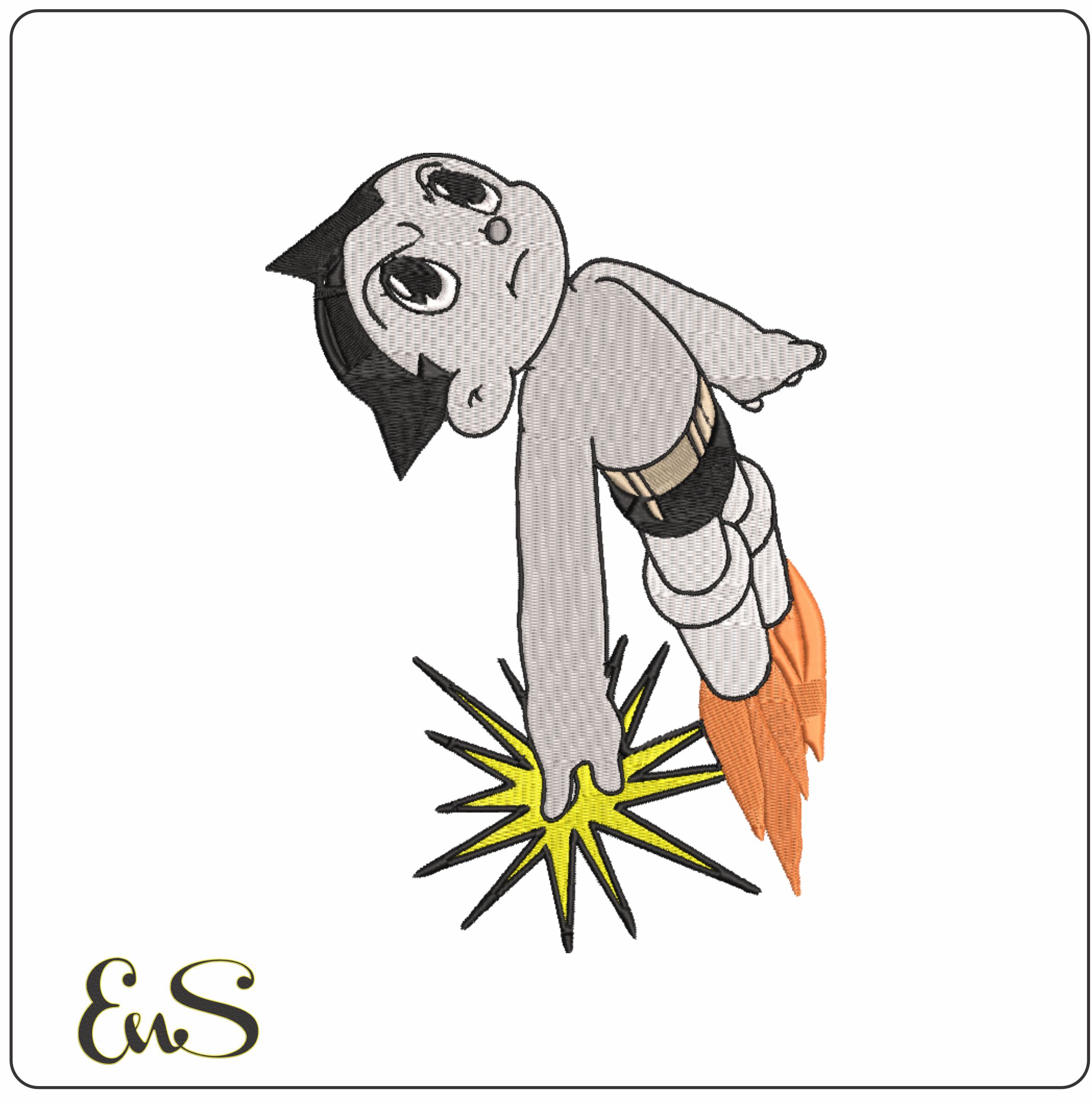 Astro - Astro boy - Anime-Elegant embroidery design file - instant download