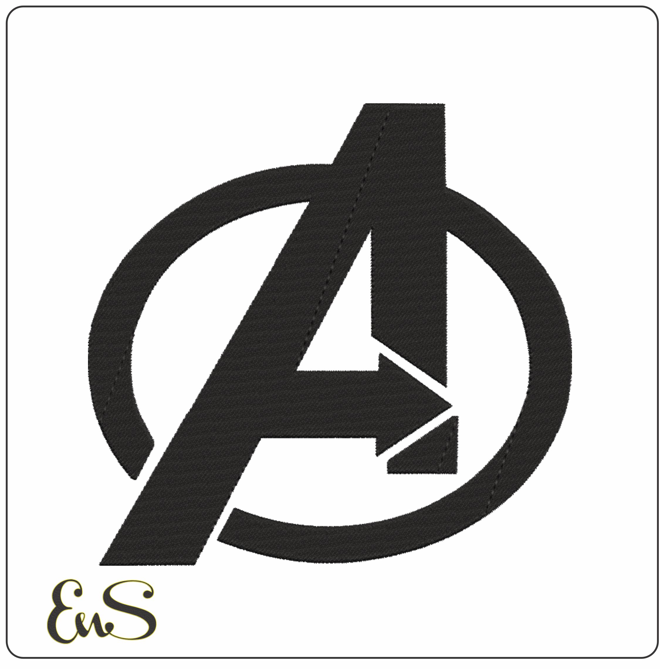 Avengers Logo - Marvel Comics-Elegant embroidery design file - instant download