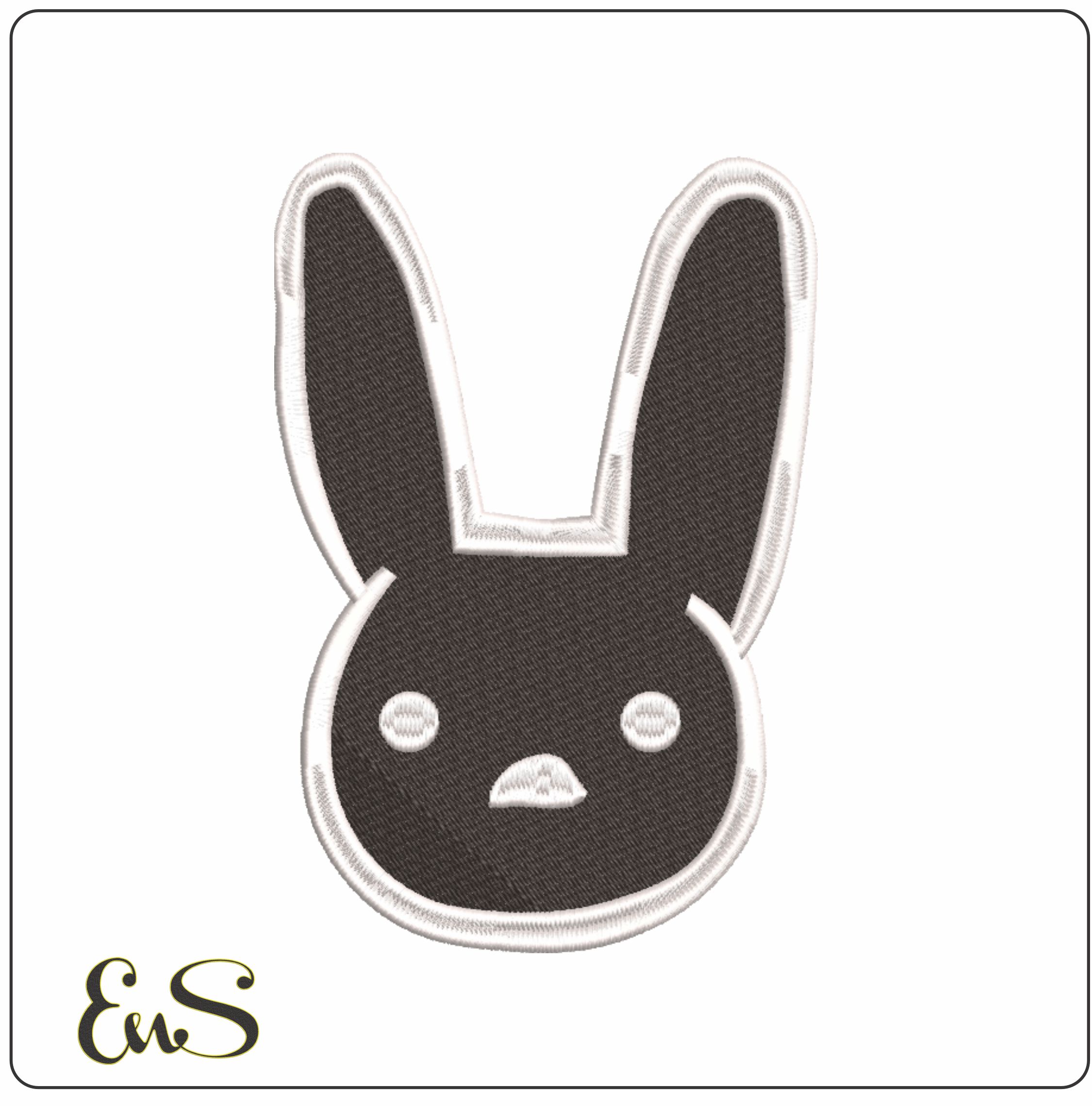 Bad Bunny-Elegant embroidery design file - instant download