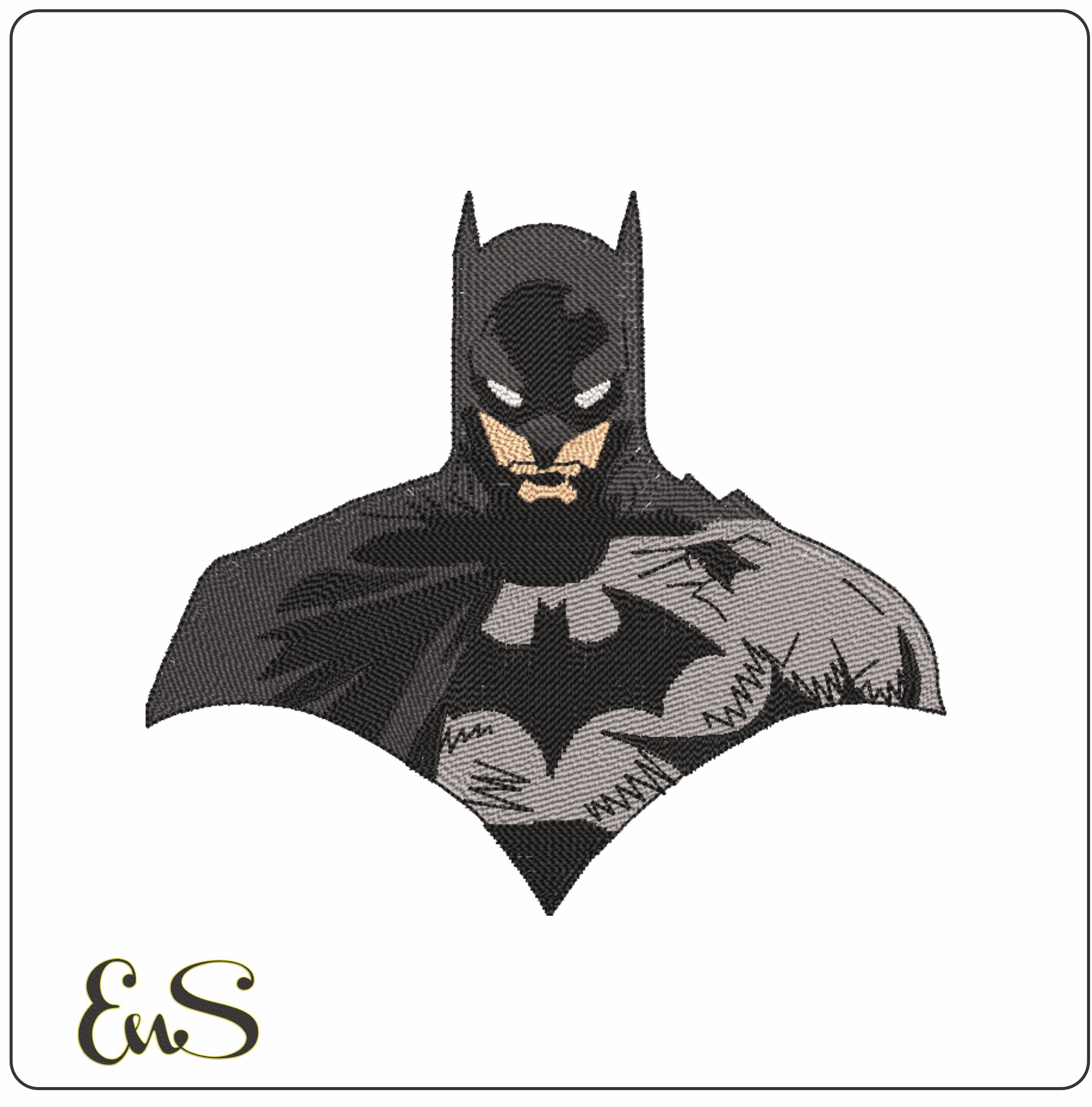 Batman Head Lines-Elegant embroidery design file - instant download