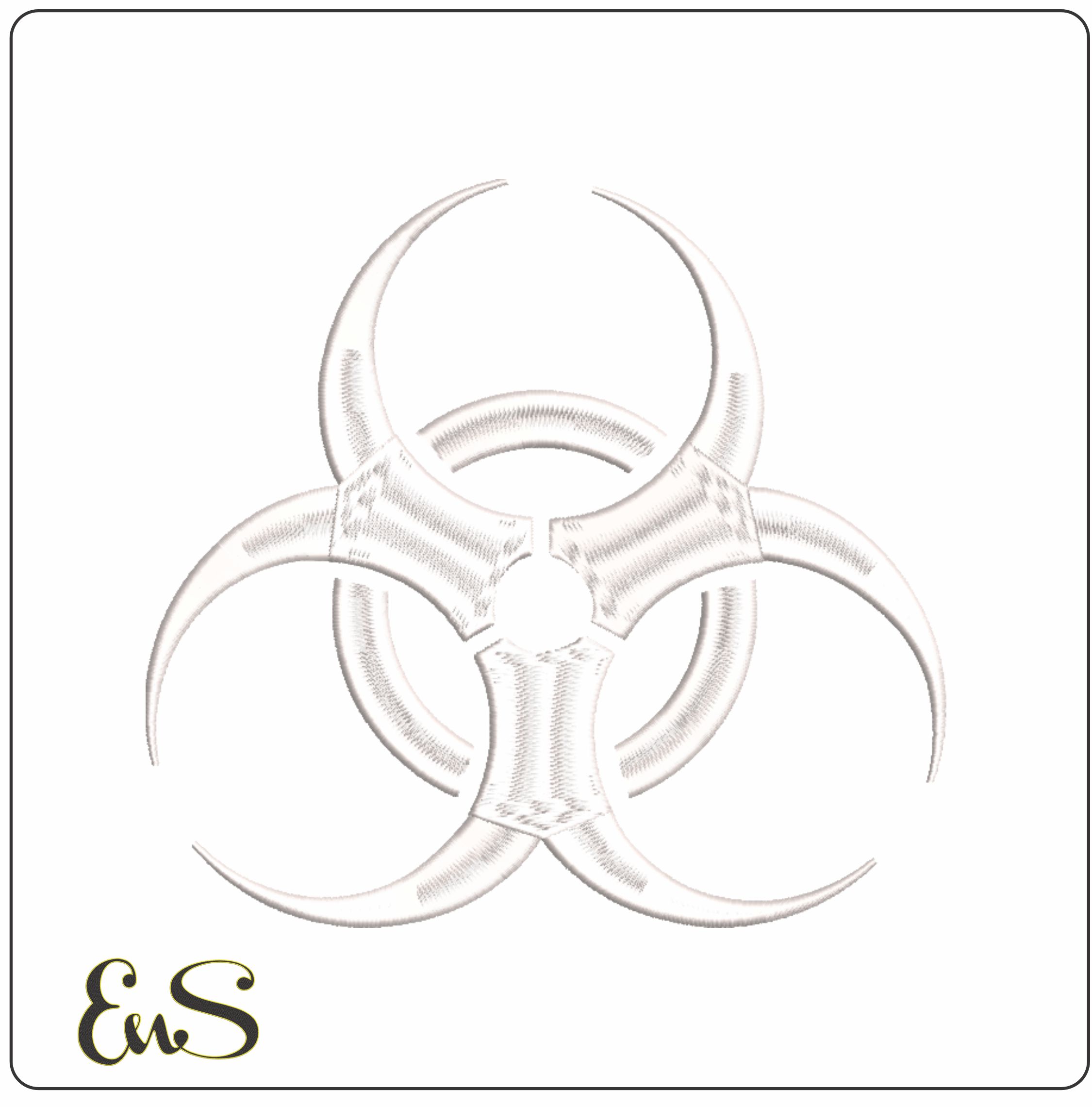 BioHazard-Elegant embroidery design file - instant download
