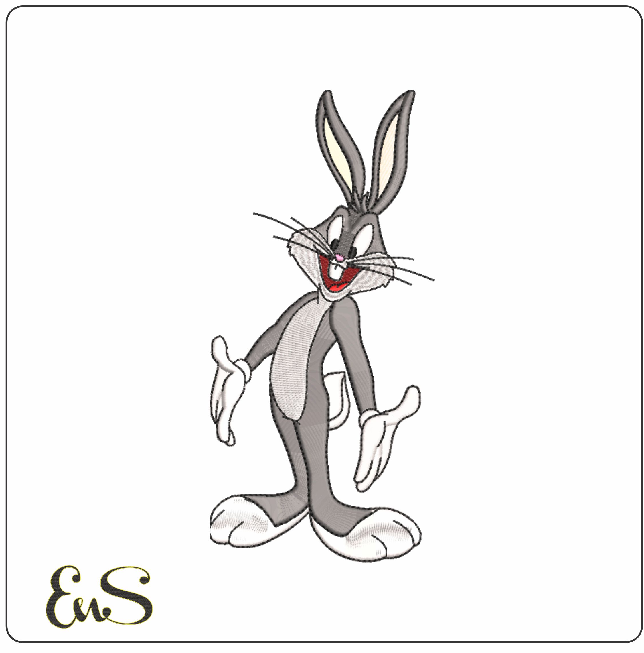 Buggs Bunny - Looney Tunes-Elegant embroidery design file - instant download