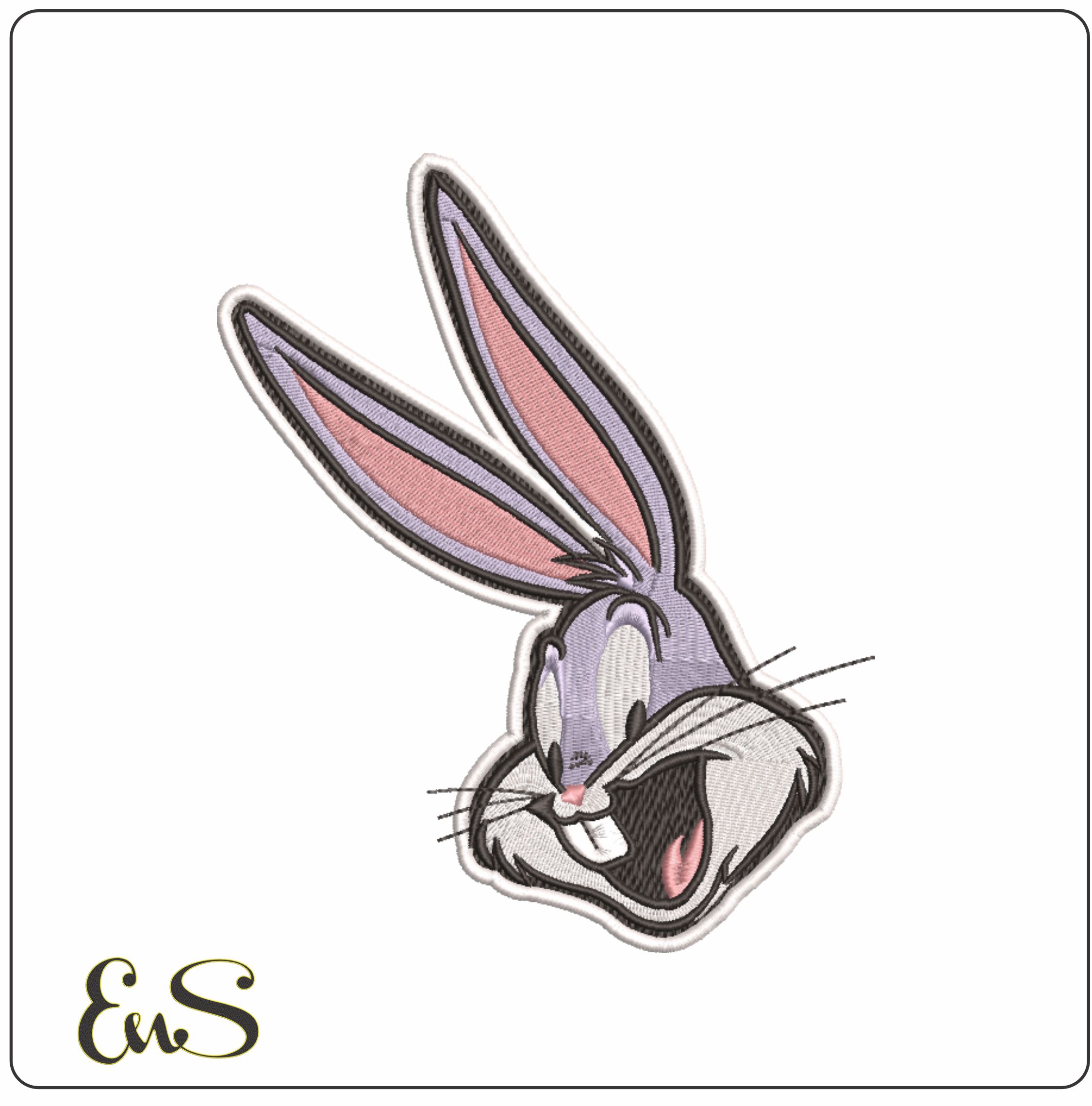 Buggs Head-Elegant embroidery design file - instant download