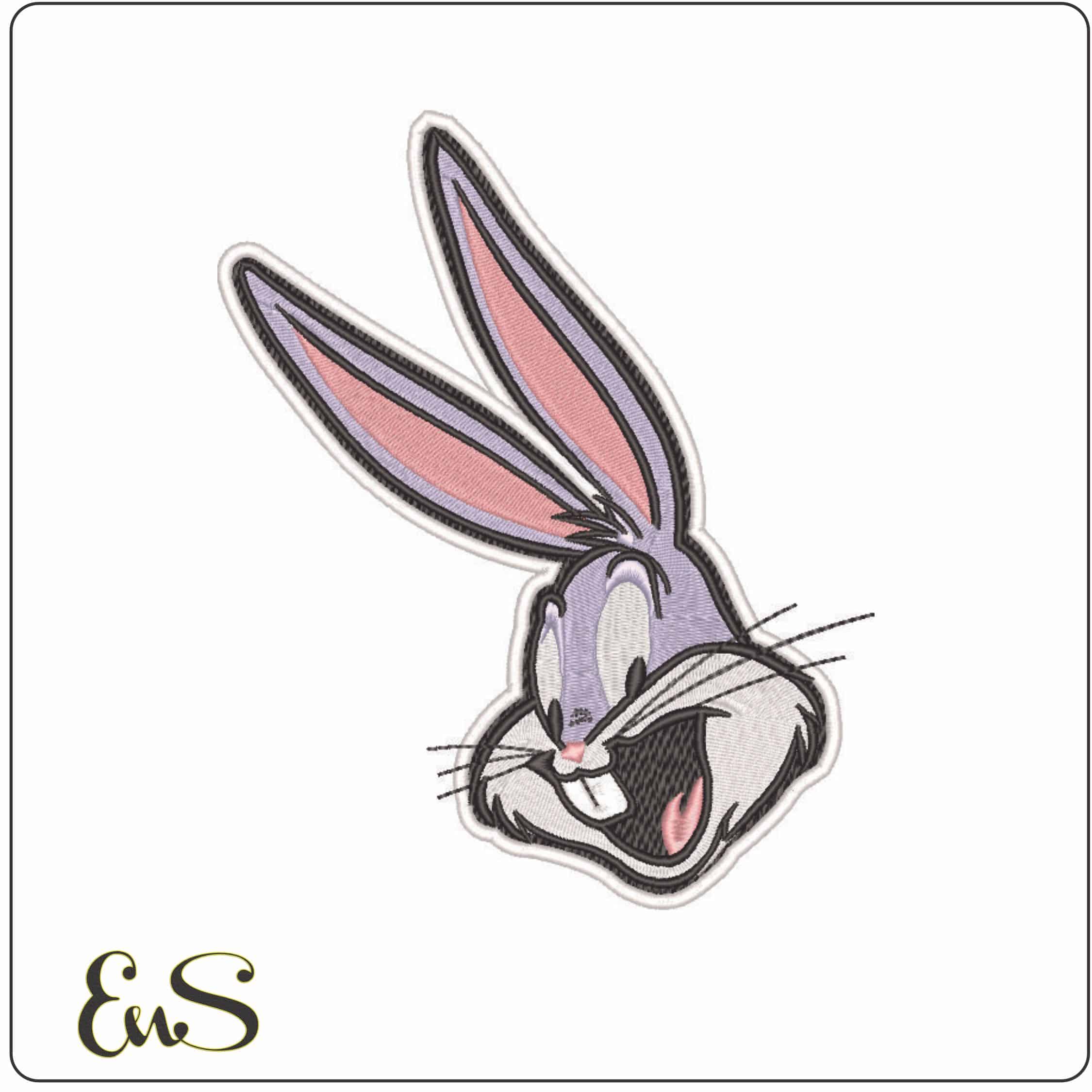 Buggs Head-Elegant embroidery design file - instant download