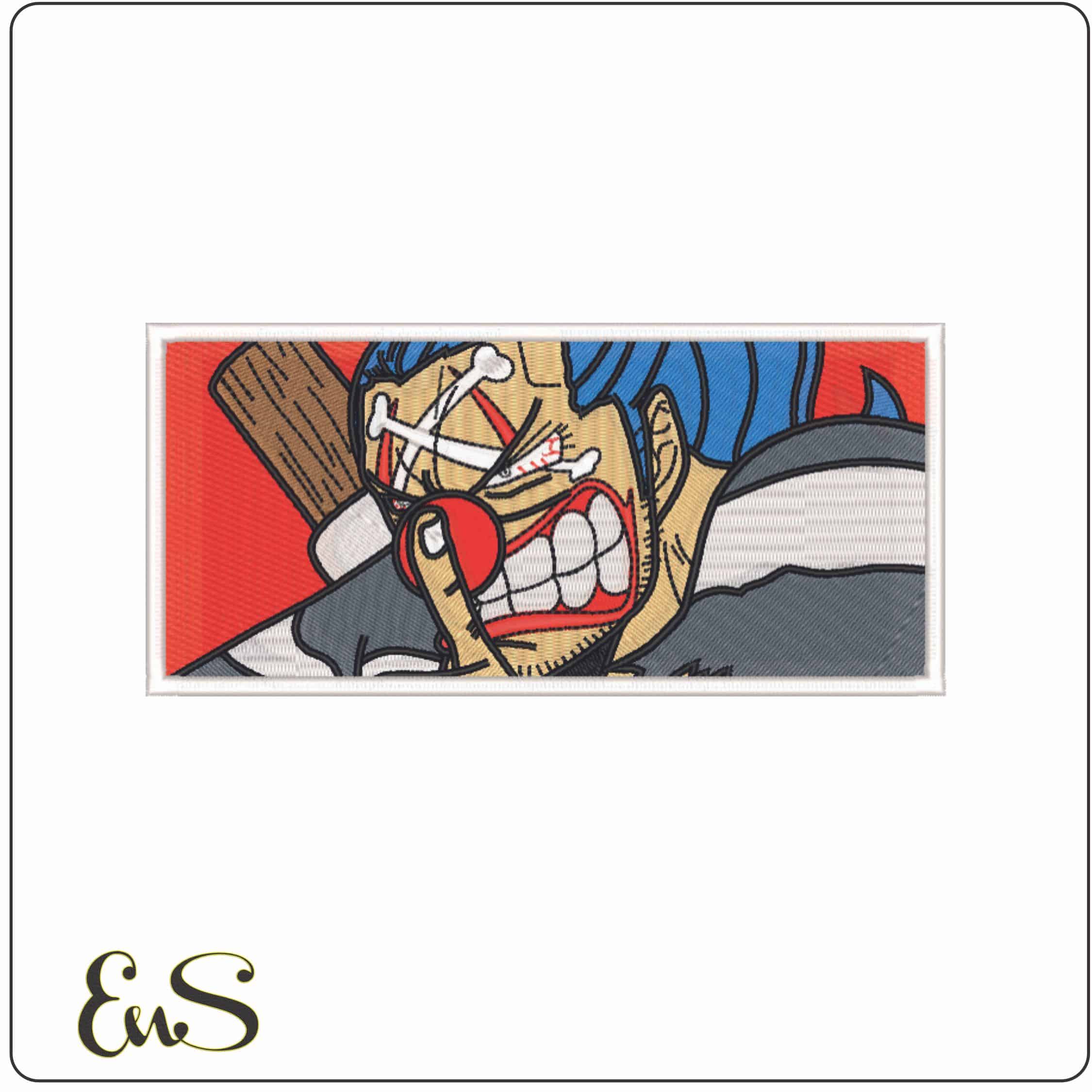 Buggy the Clown-One Piece-Anime-Elegant embroidery design file - instant download