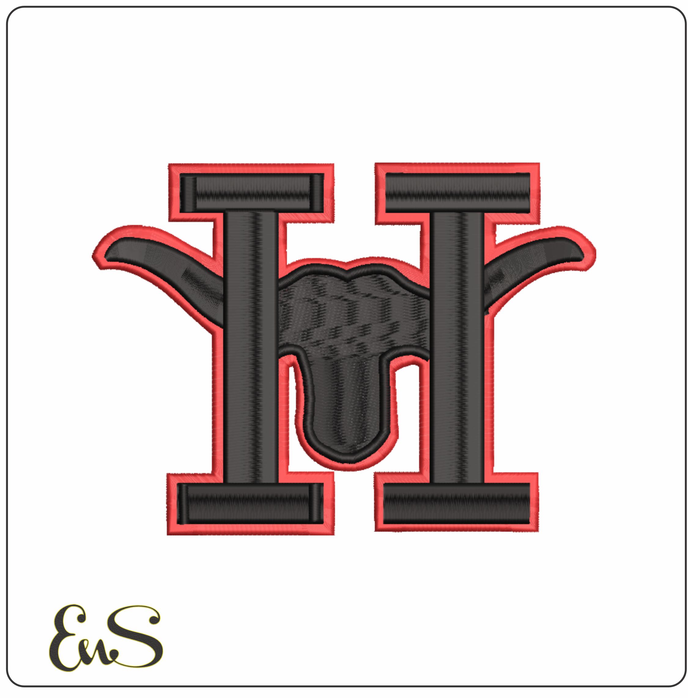 Bull Hilfiger-Elegant embroidery design file - instant download