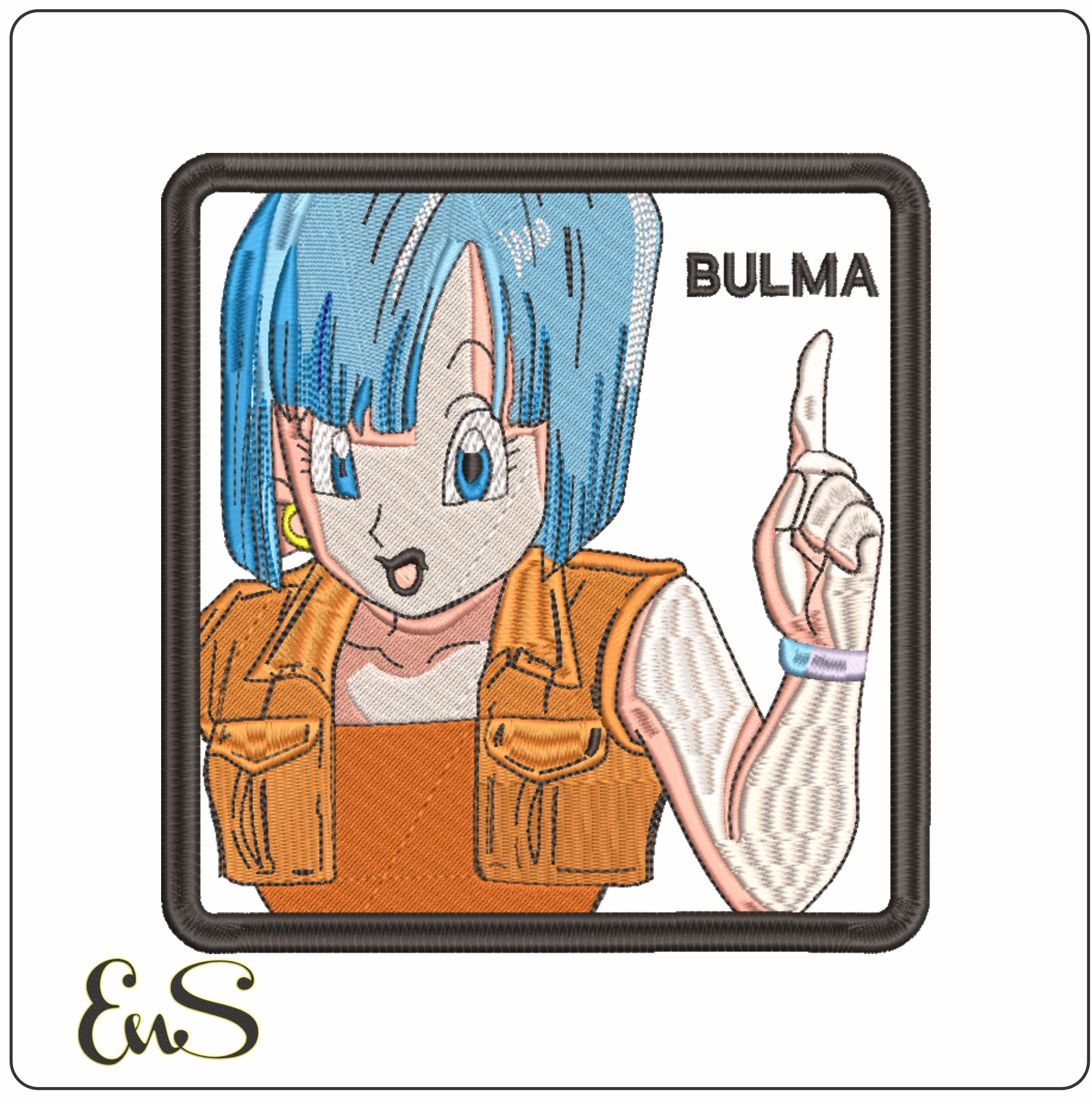 Bulma Head in Frame - Anime-Elegant embroidery design file - instant download