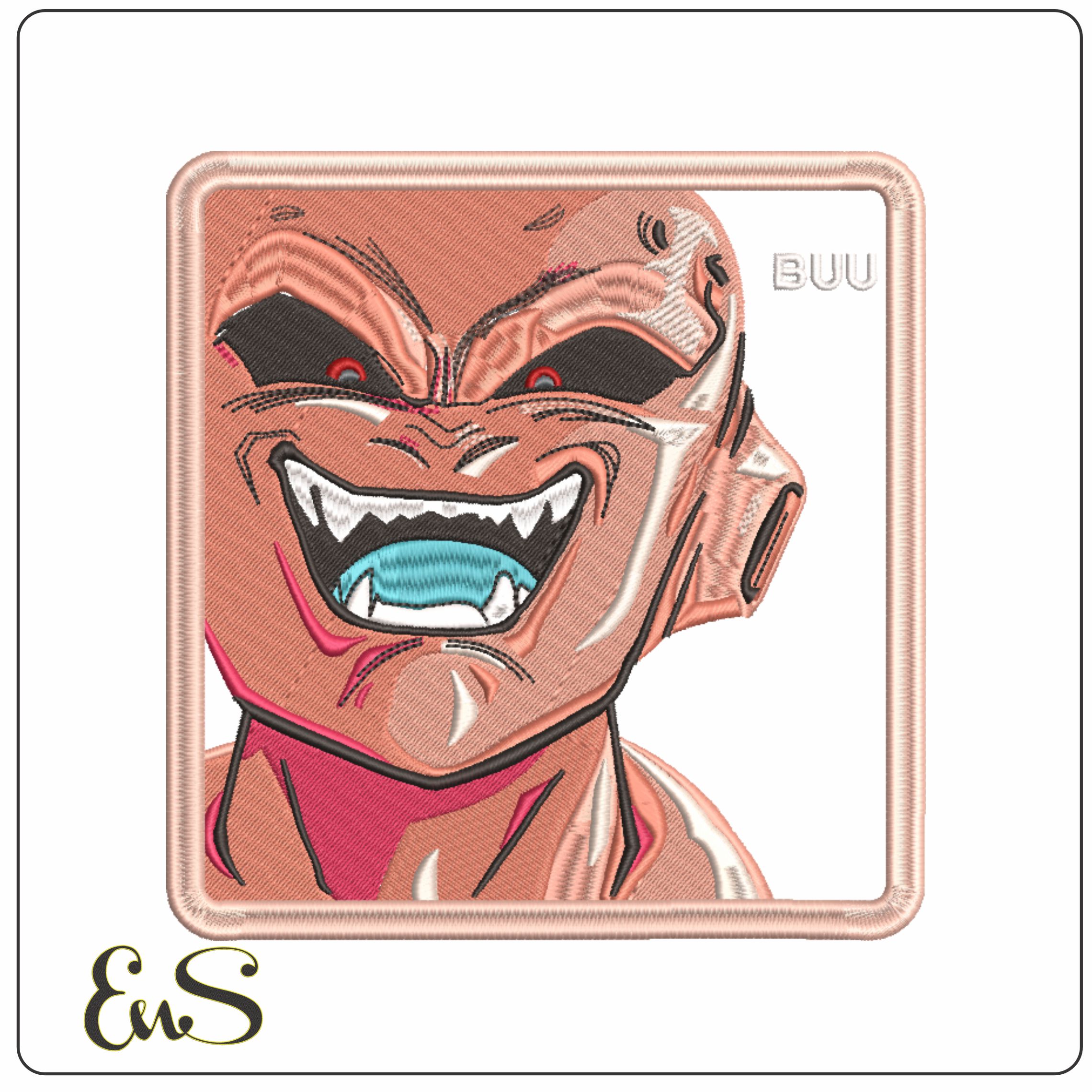 Buu in Frame - Anime-Elegant embroidery design file - instant download