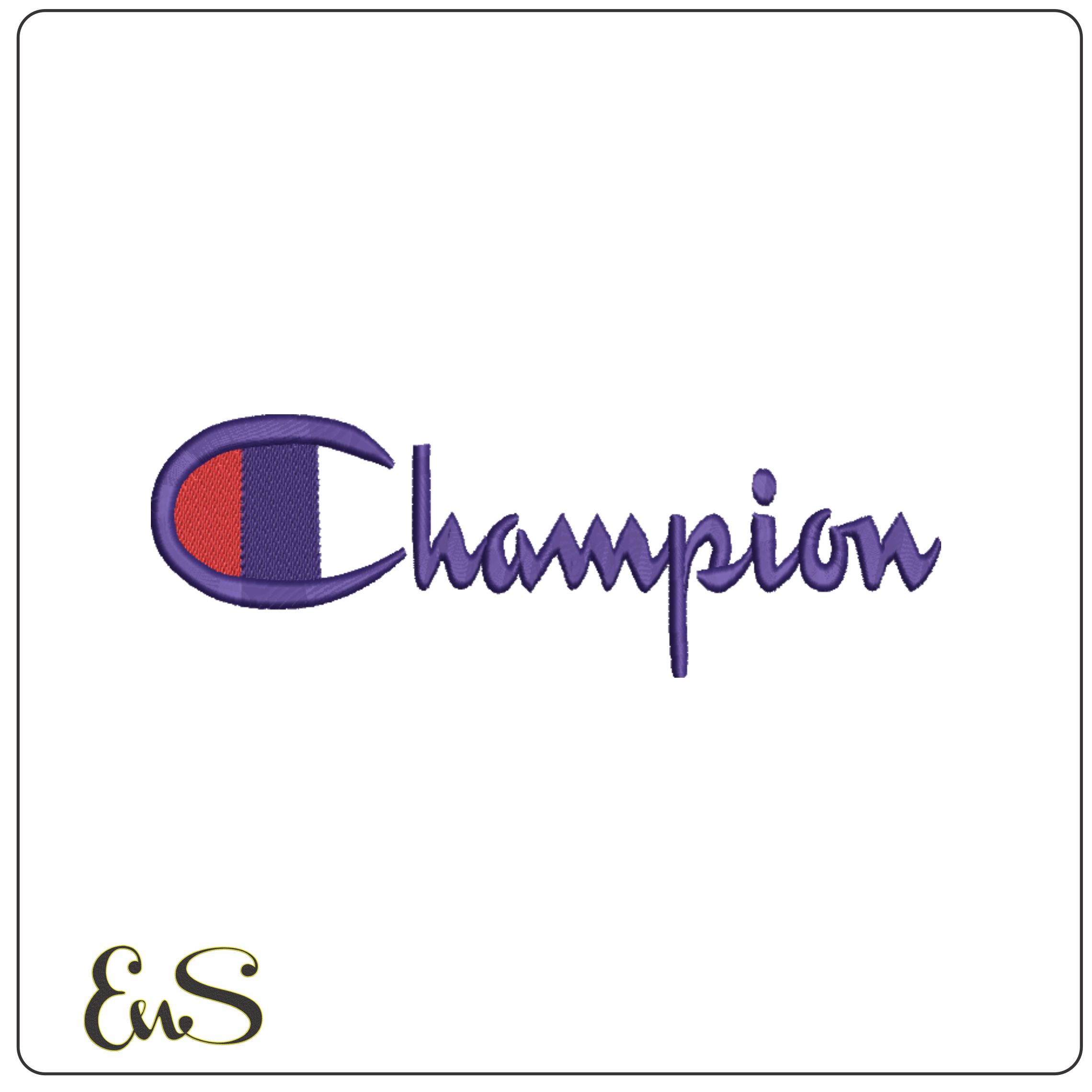 Champion-Elegant embroidery design file - instant download