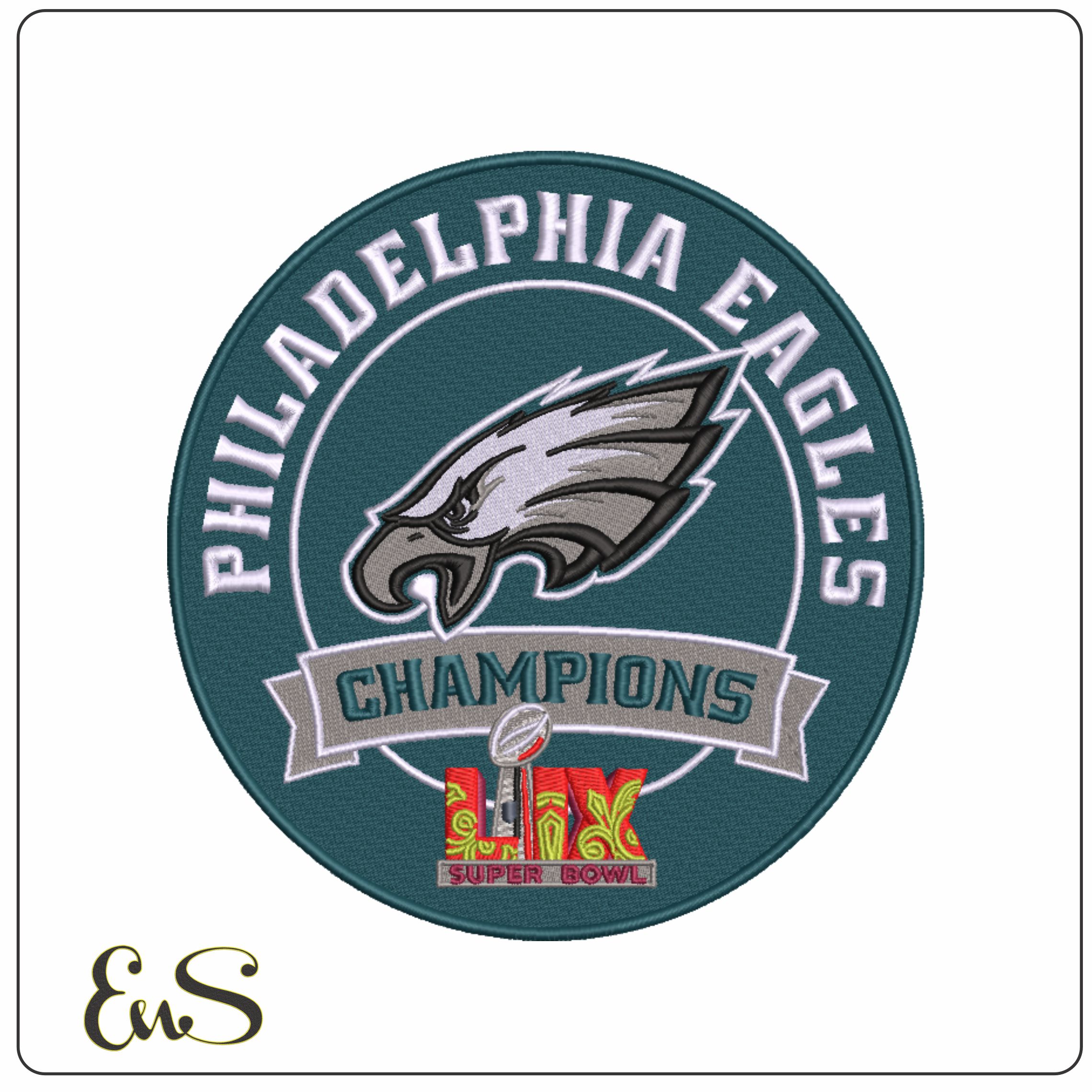 Champions BACK-Elegant embroidery design file - instant download