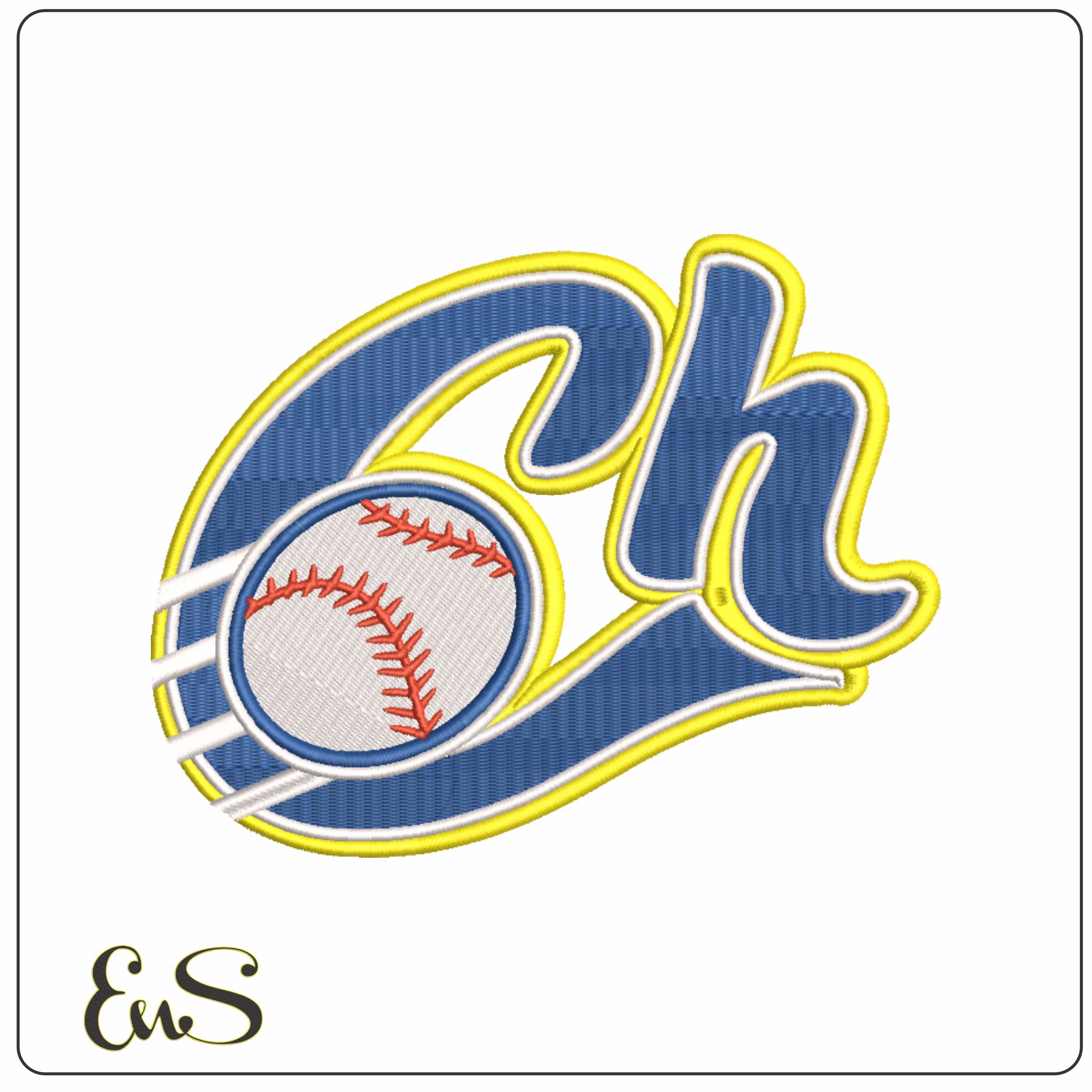 Charros de Jalisco Baseball-Elegant embroidery design file - instant download