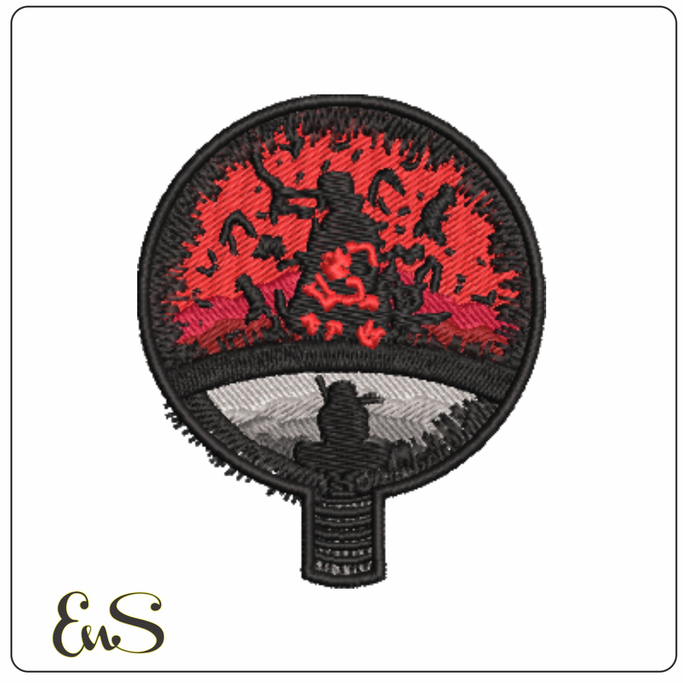 Clan Uchiha Symbol - Naruto - Anime-Elegant embroidery design file - instant download